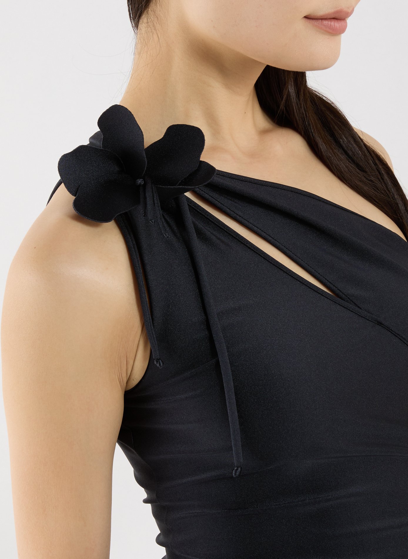 Robe midi satinée COPERNI Noir