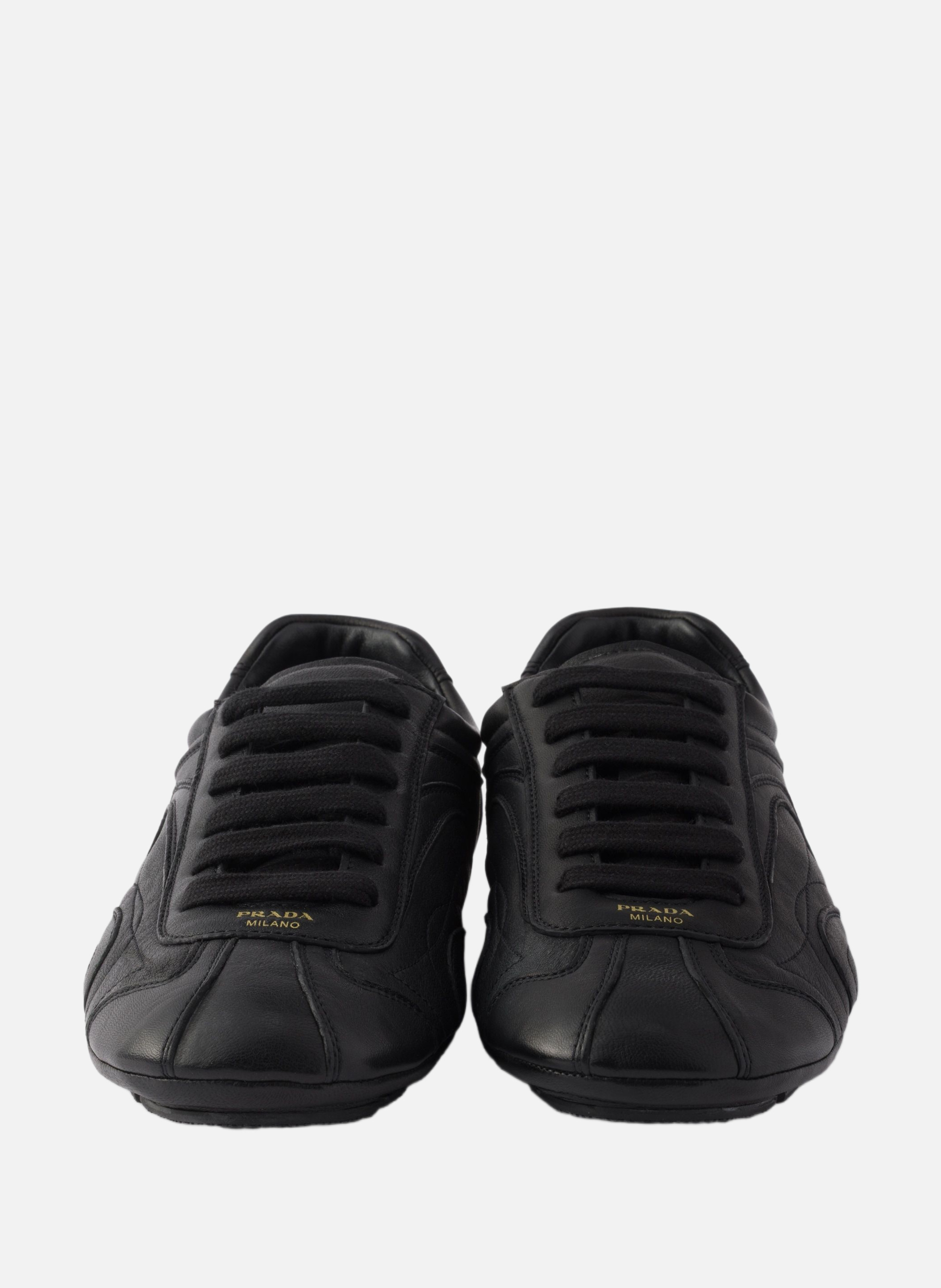 Baskets en cuir nappa montecarlo re-edition 2005 PRADA Noir