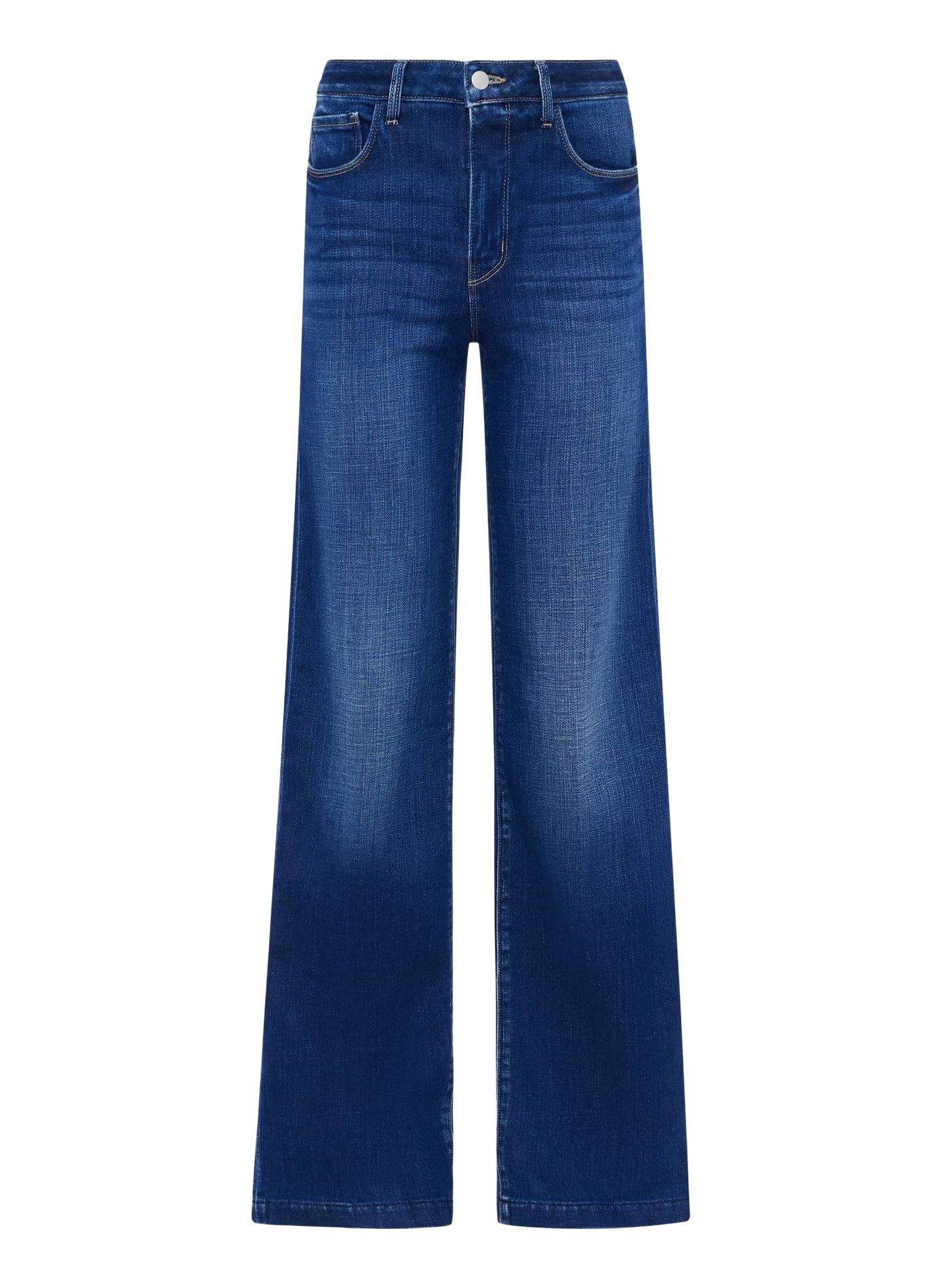 Jean ample en coton mélangé L'AGENCE Bleu