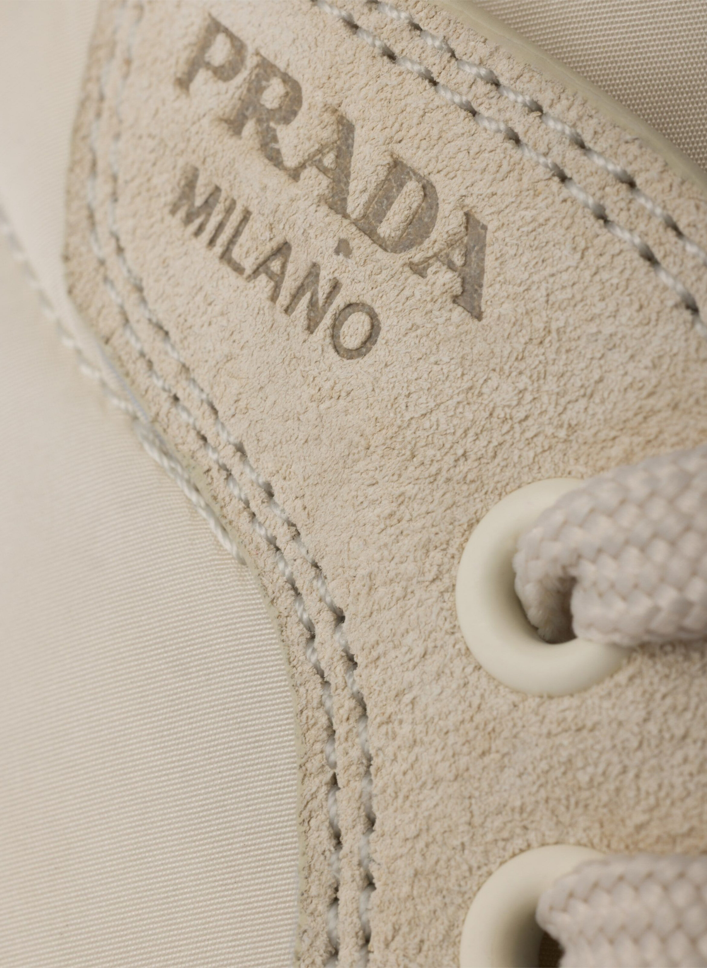 Sneakers speedrock en re-nylon et veau velours PRADA Beige