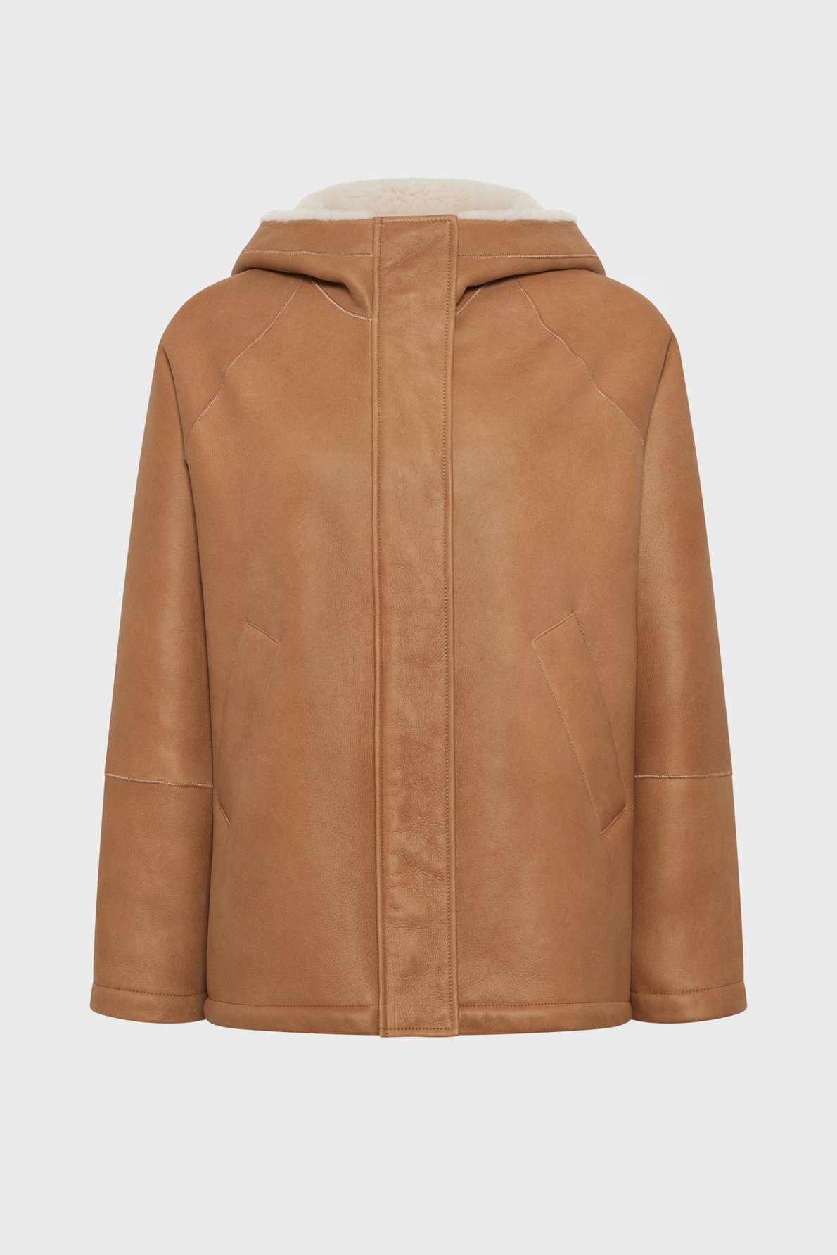 Manteau court en peau lainée - margaux GERARD DAREL Beige