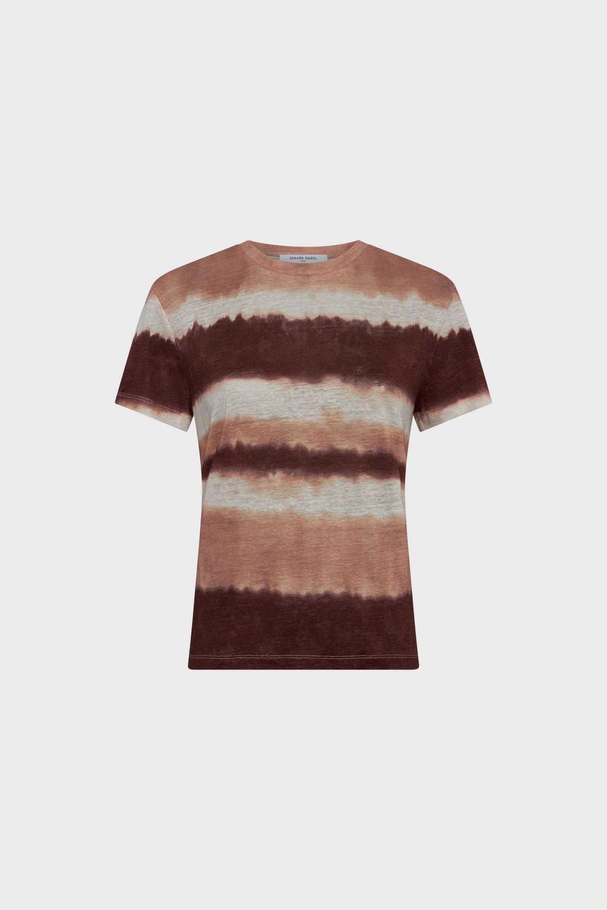 T-shirt tie and die en lin - mabinty GERARD DAREL Marron