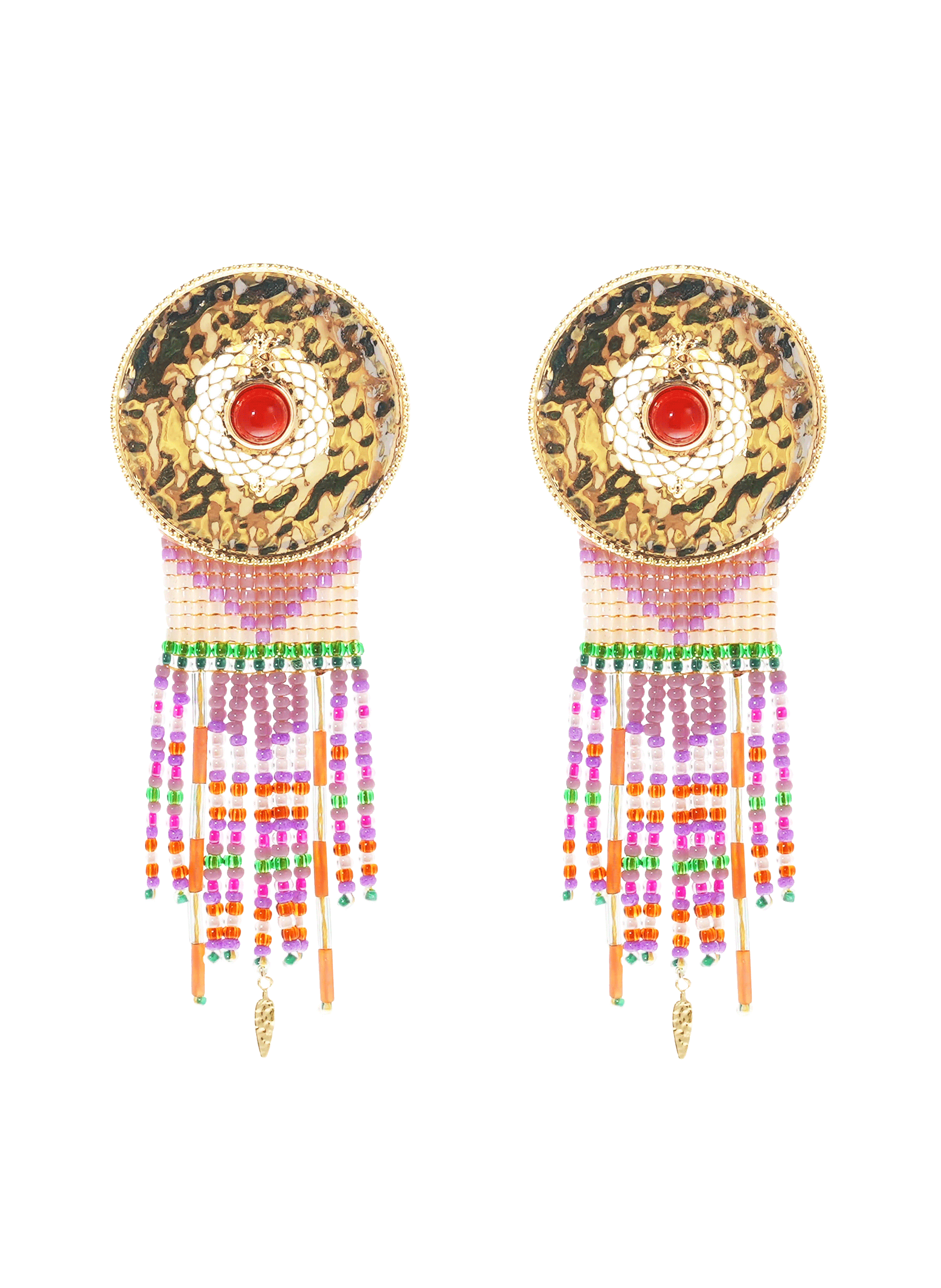 Boucles d'oreilles à clip perles BYSON HIPANEMA Violet