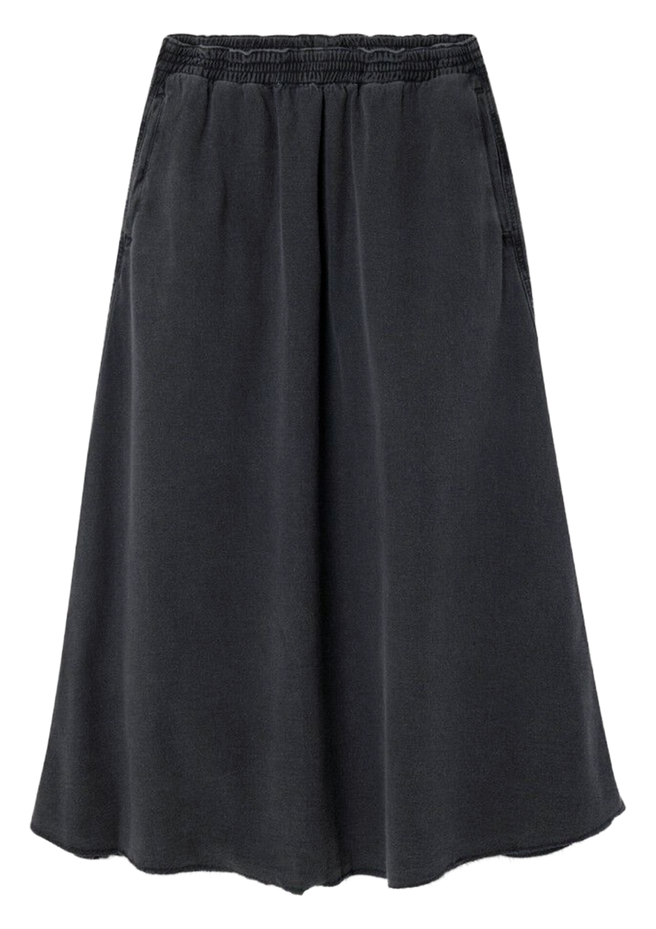 Jupe longue évasée en coton jazy AMERICAN VINTAGE Noir