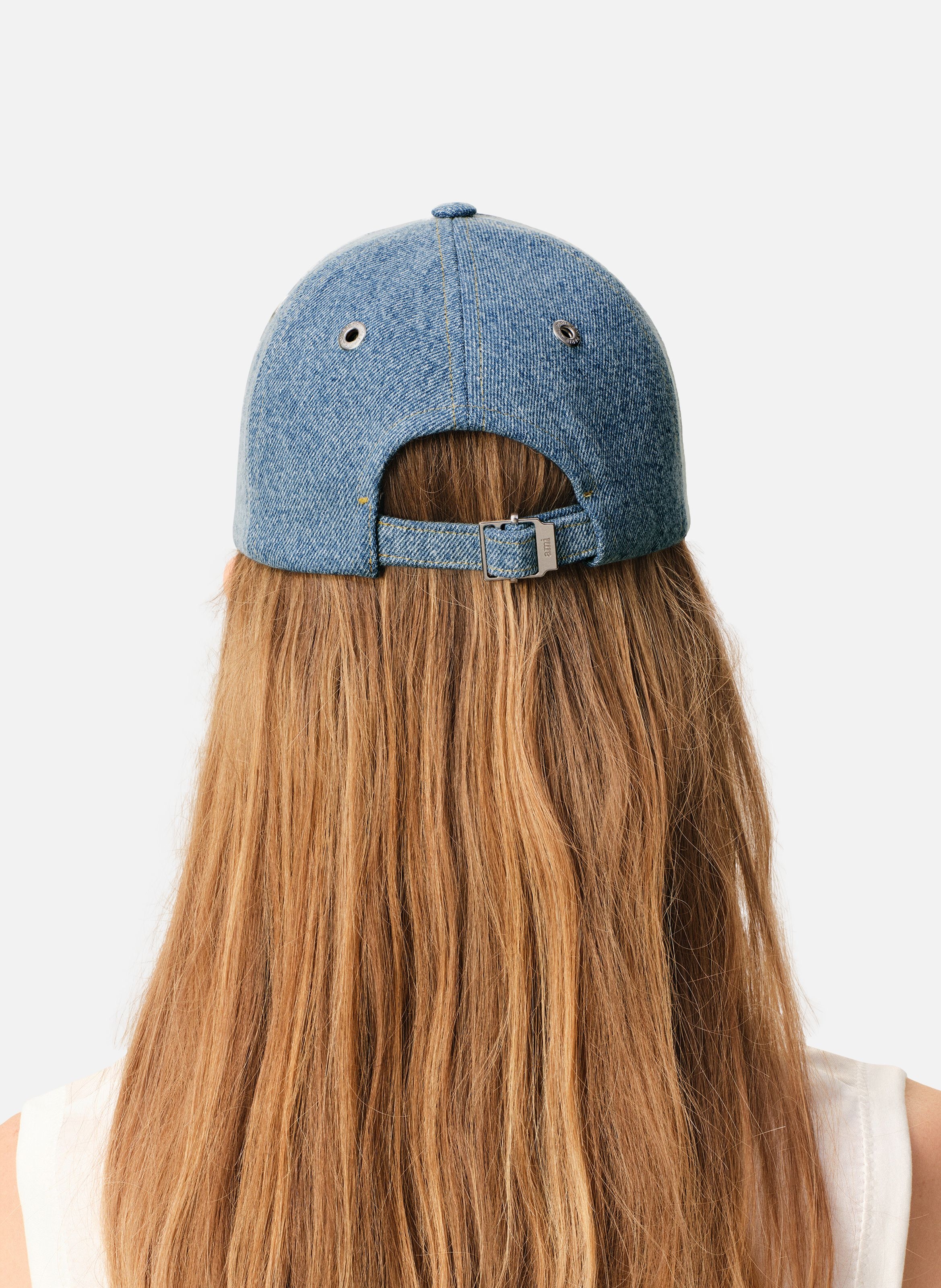 Casquette Broderie Ami De Coeur En Coton unisexe AMI PARIS Bleu