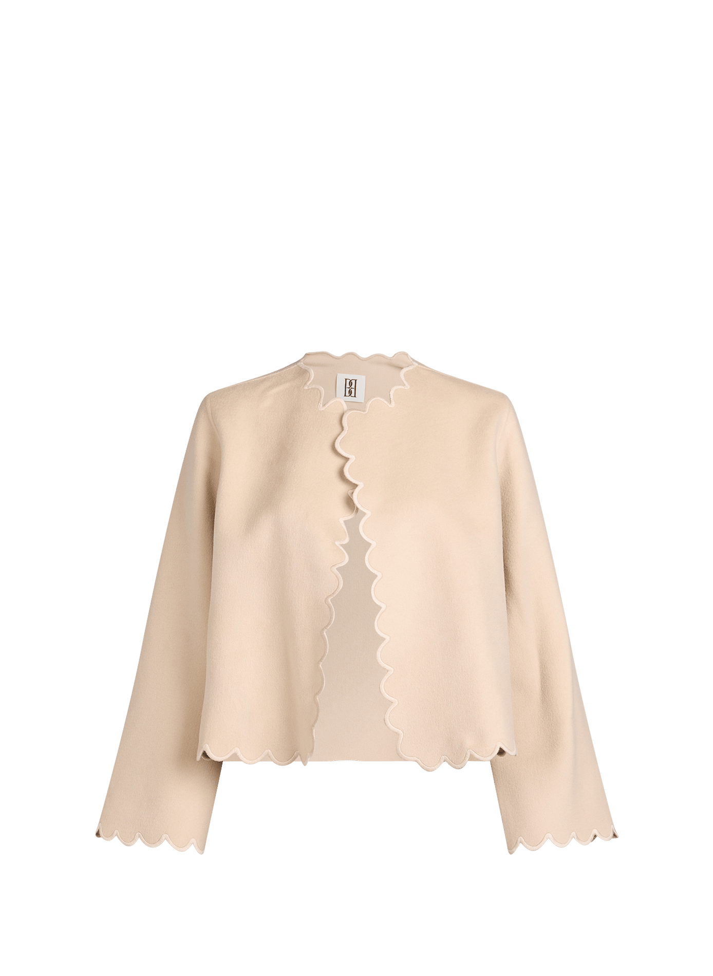 Veste en laine festonnée Vibetta BY MALENE BIRGER Beige