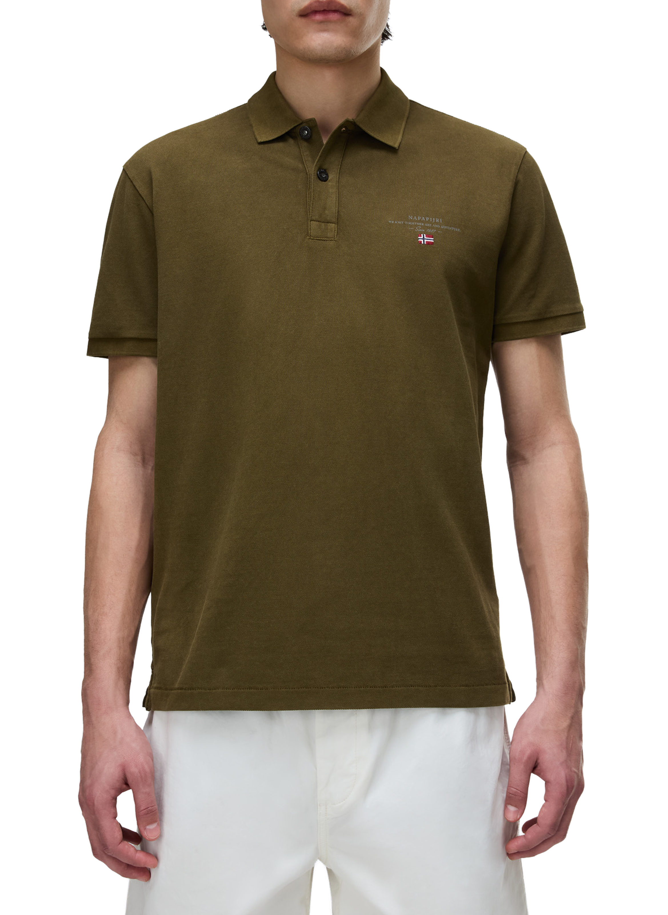 NAPAPIJRI  Cotton polo shirt  | Khaki