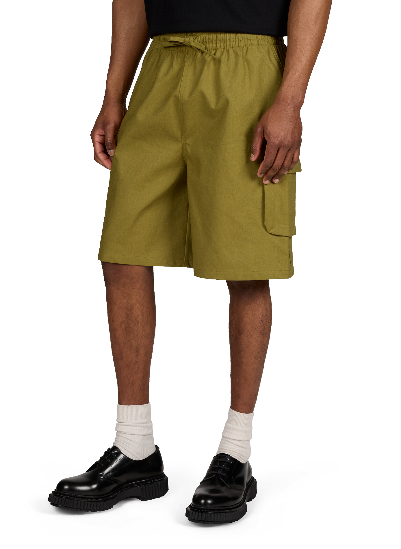 Kurze, weite Leinen- und Baumwollhose ARTE ANTWERP Khaki