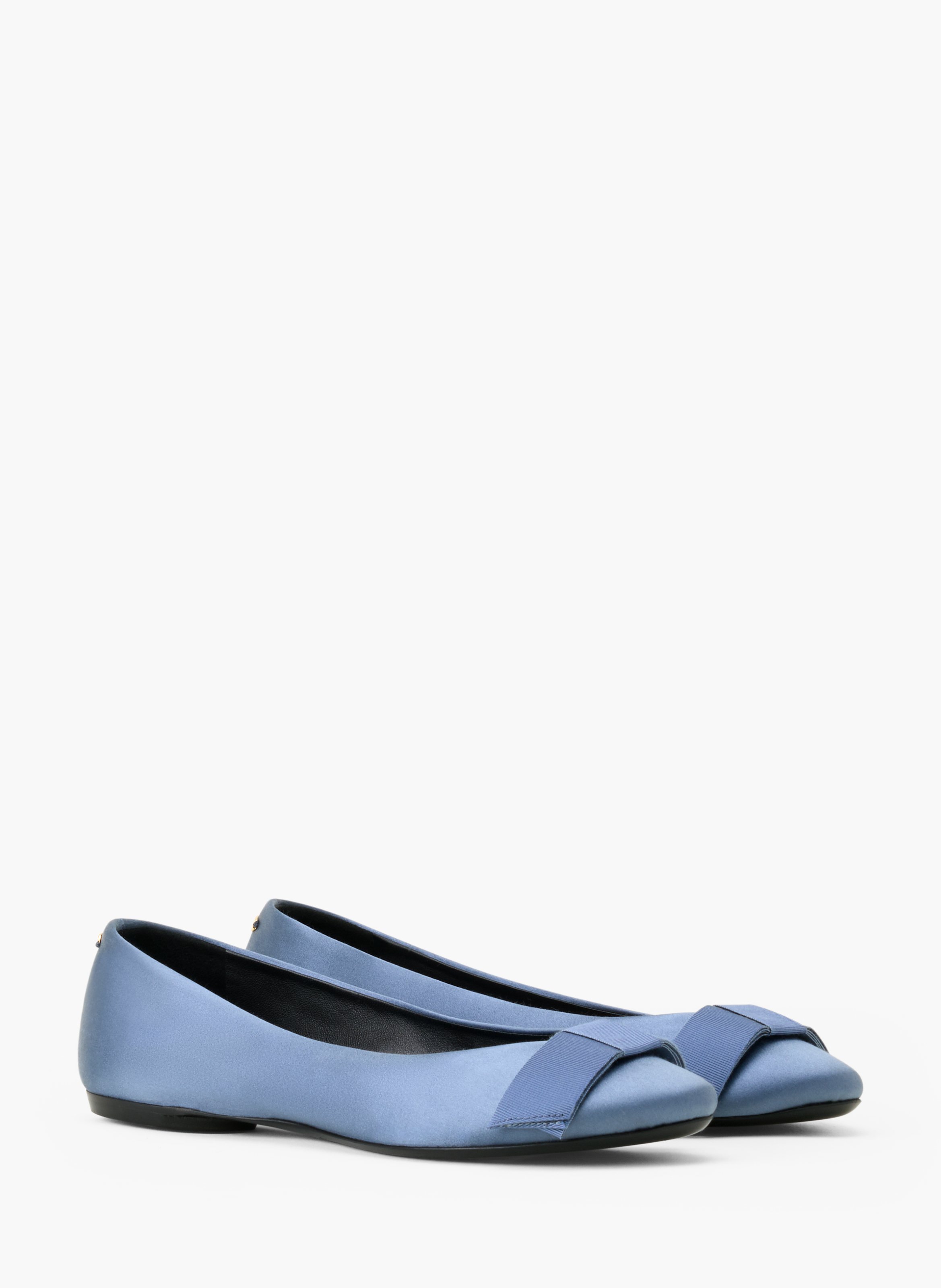 La ballerine noeud en satin LANVIN Bleu