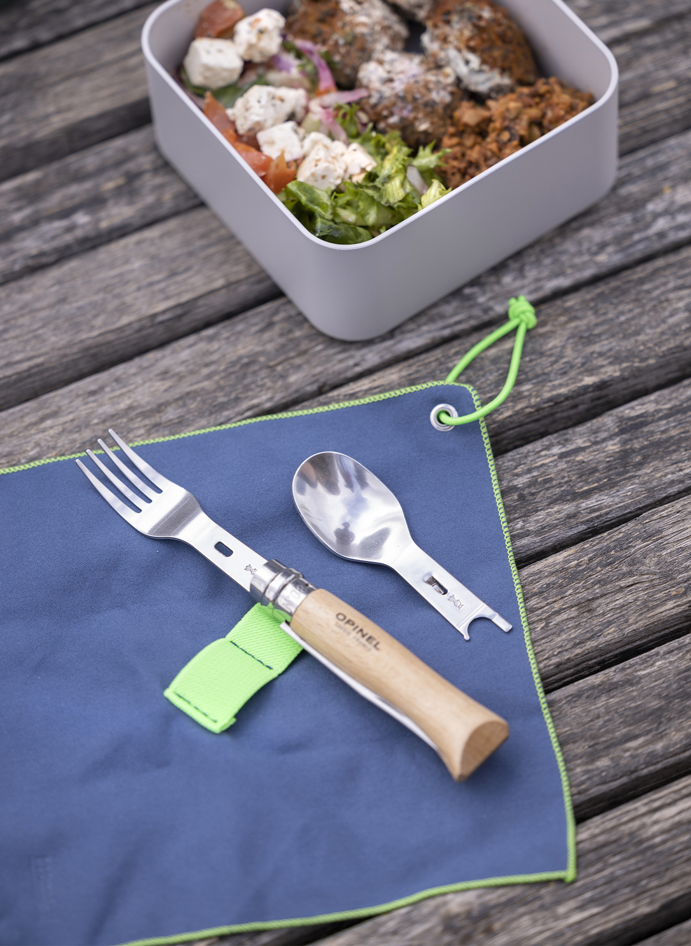 Set de couverts pique-nique Picnic + OPINEL Beige