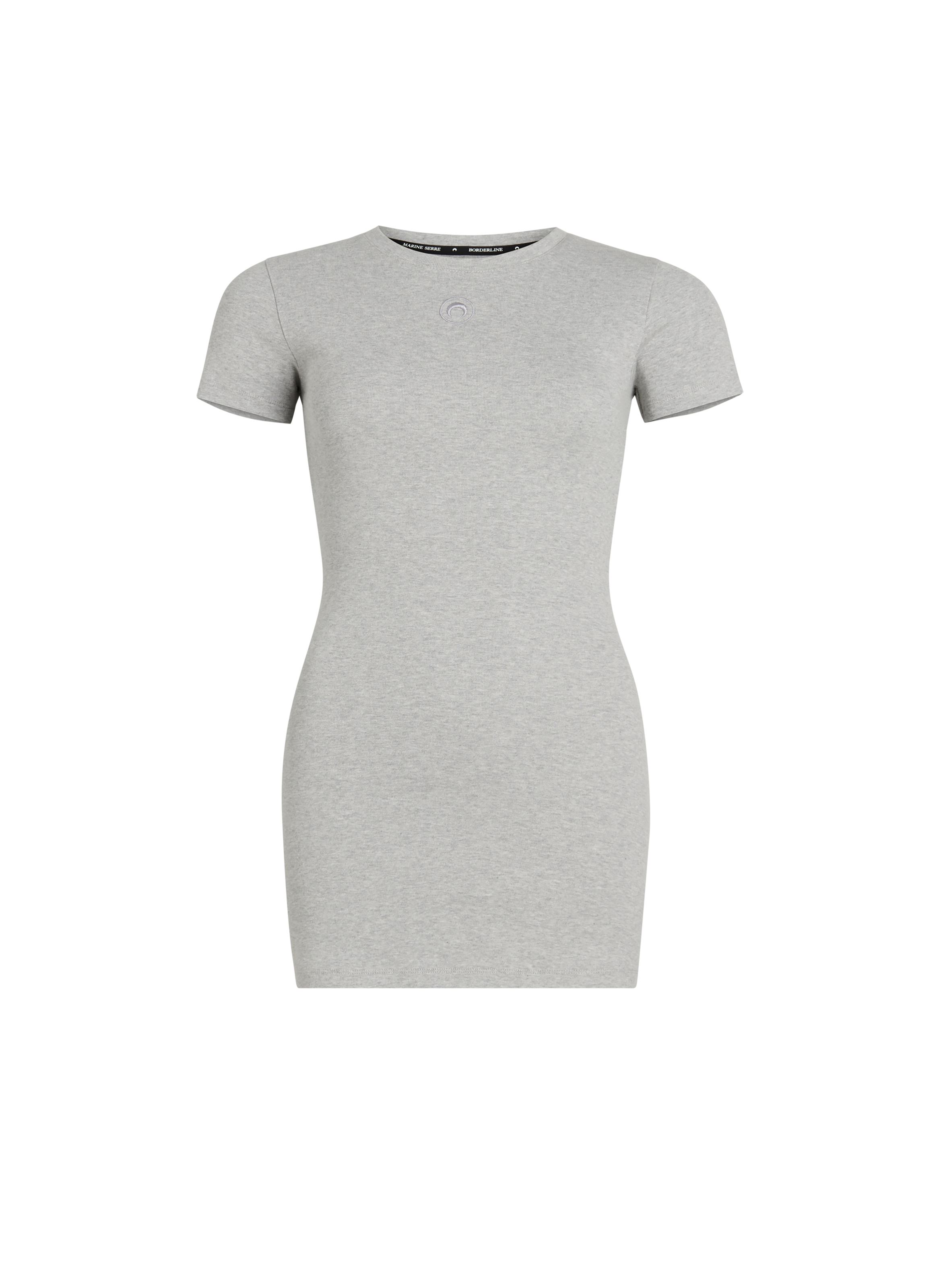 Organic cotton rib  t-shirt  dress MARINE SERRE Grey