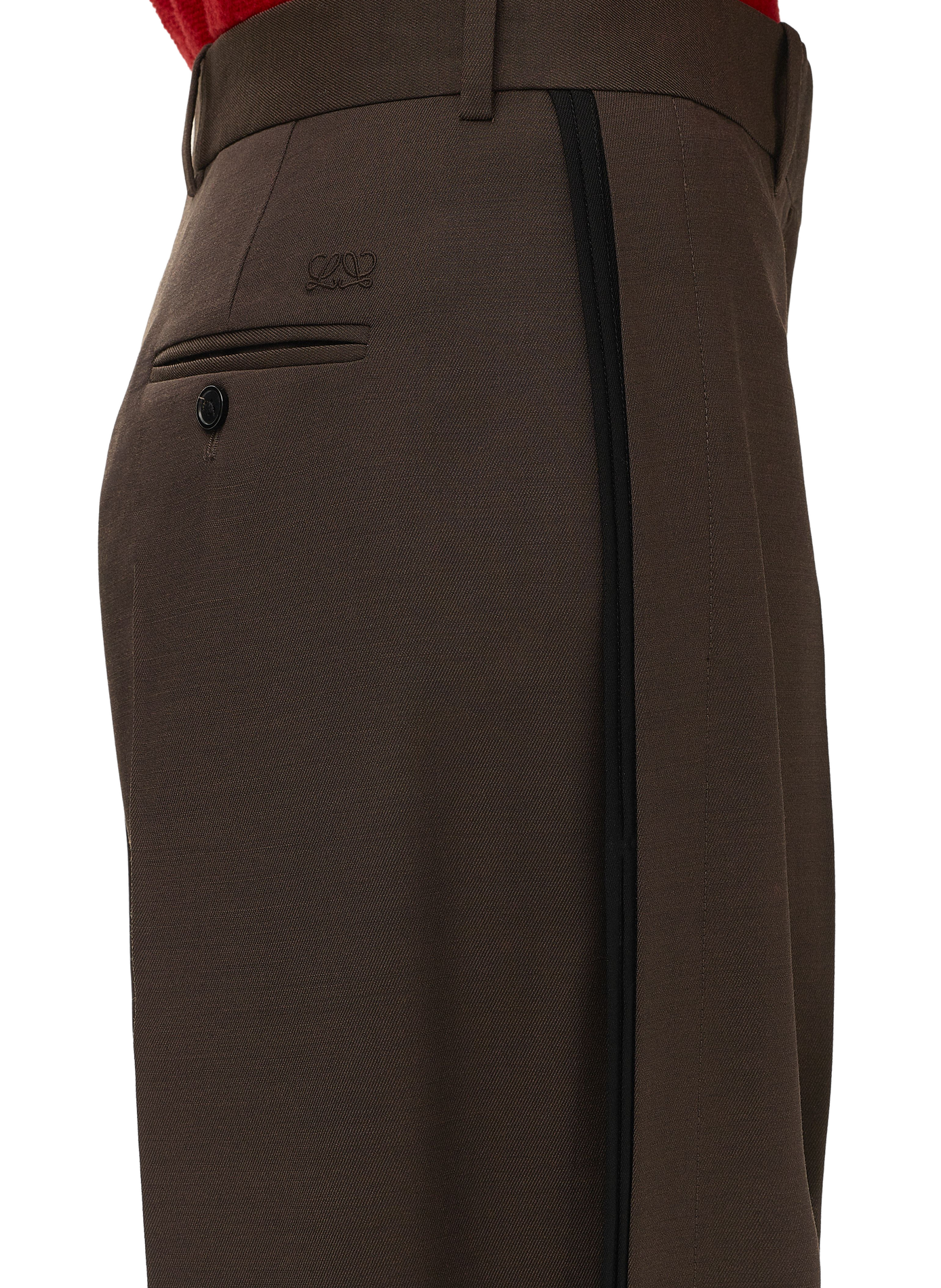 Fließende Hose aus Wollmischung LOEWE Braun
