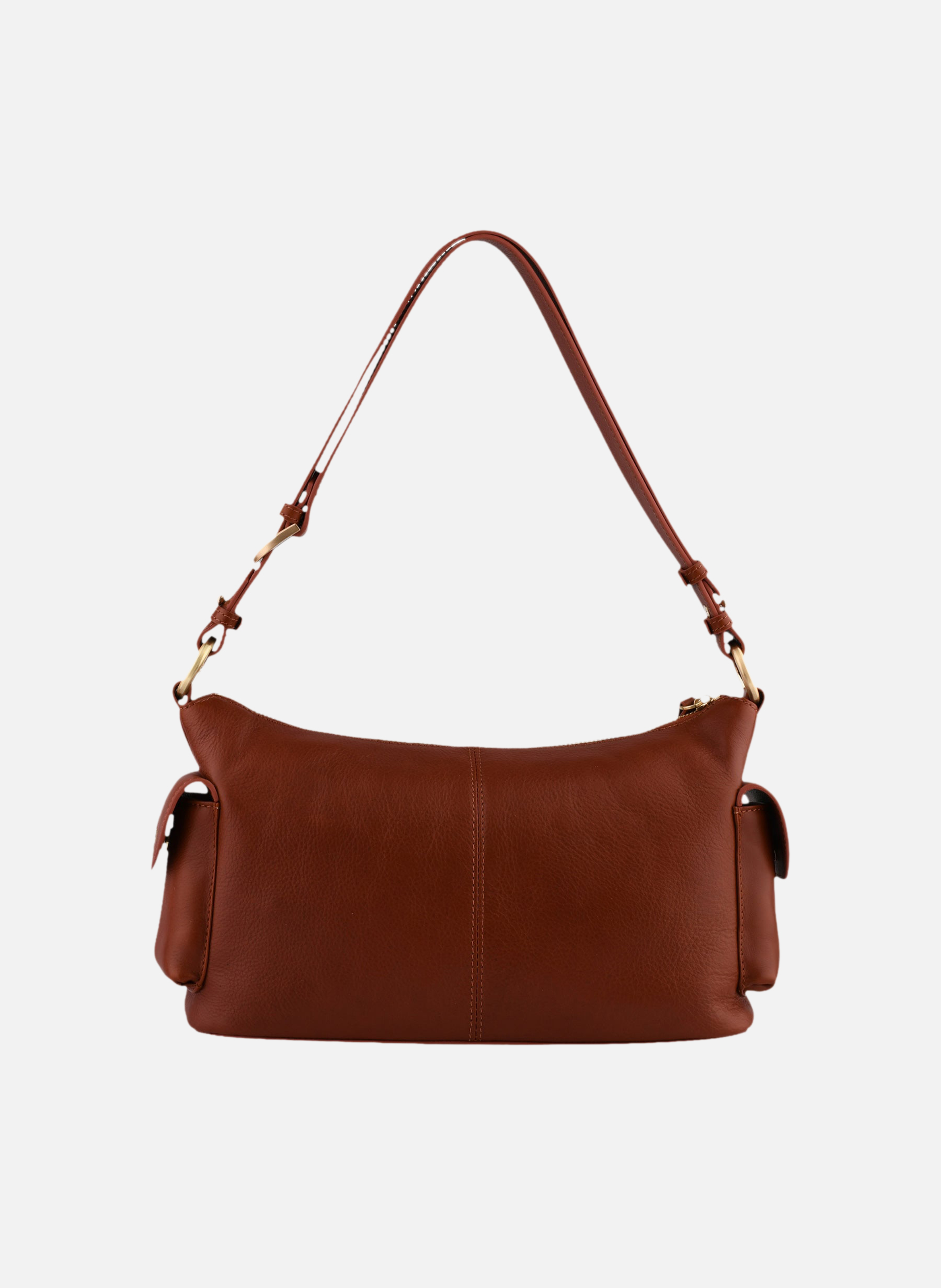 Scoop | sac porté épaule POURCHET Marron