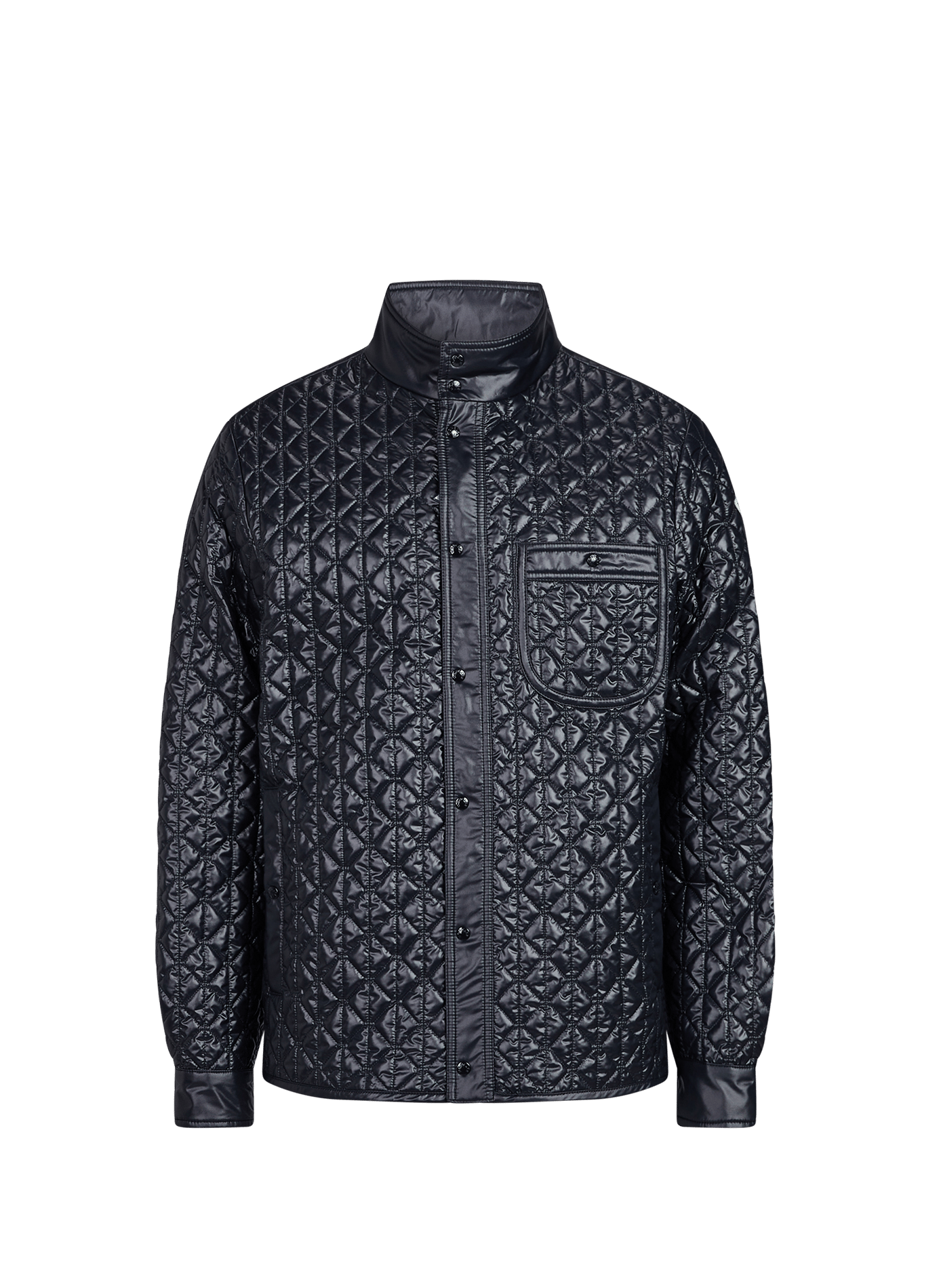 Quilted straight jacket MONCLER Blue