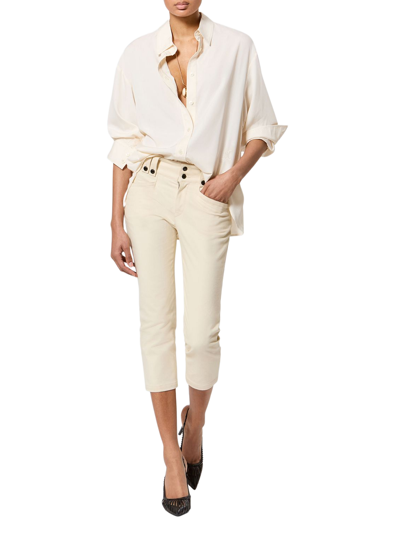 Chemise fluide Fabriza à manches longues ISABEL MARANT Blanc