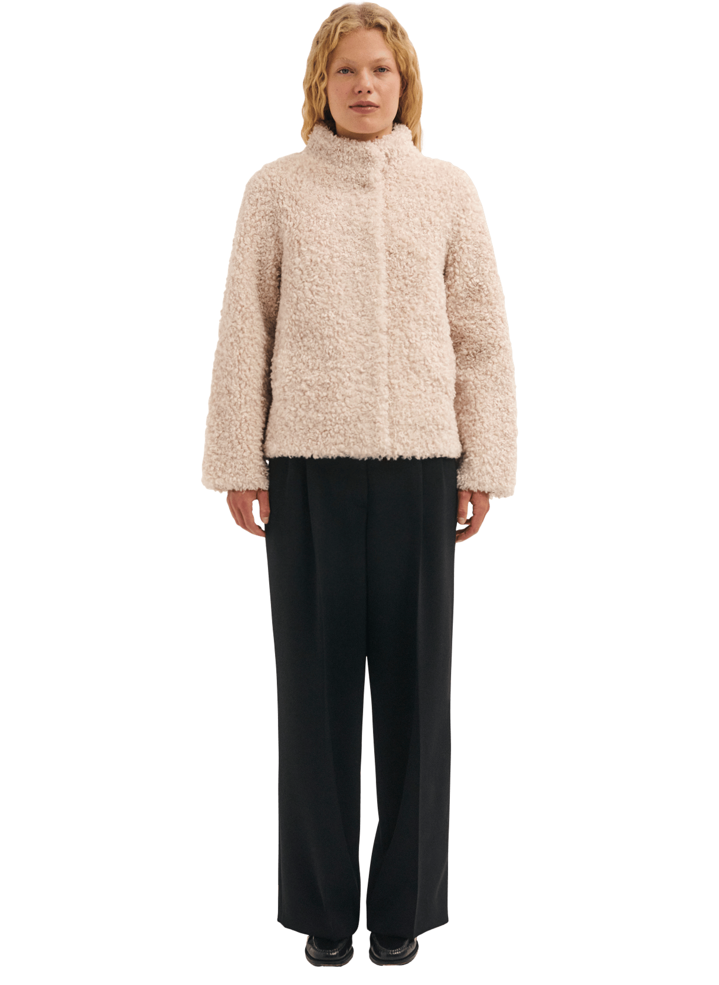 Manteau court en fausse fourrure - amil PABLO Beige