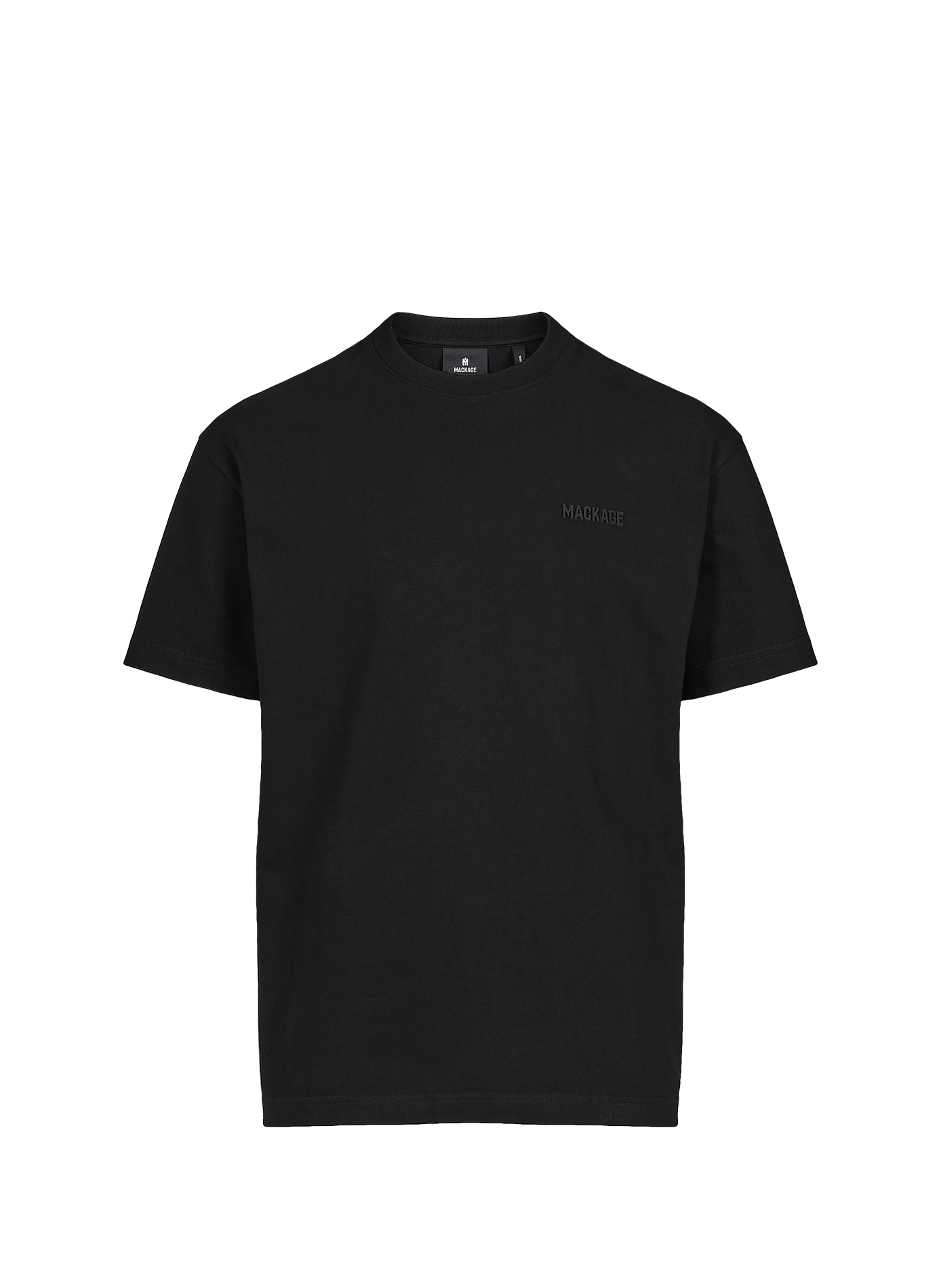 Straight fit round neck t-shirt MACKAGE Black