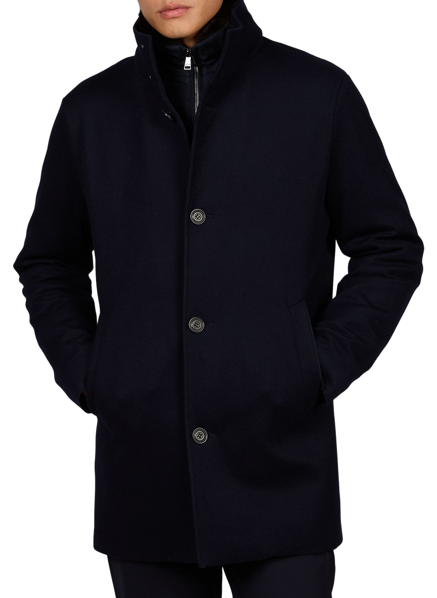 Mid-length cashmere parka PAUL & SHARK Blue