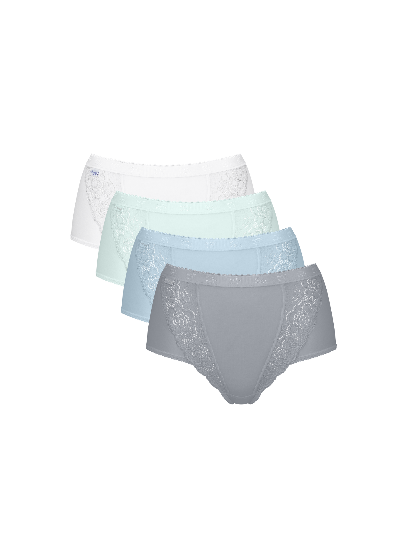 Set aus 4 Slips aus Baumwollmischung SLOGGI Blau
