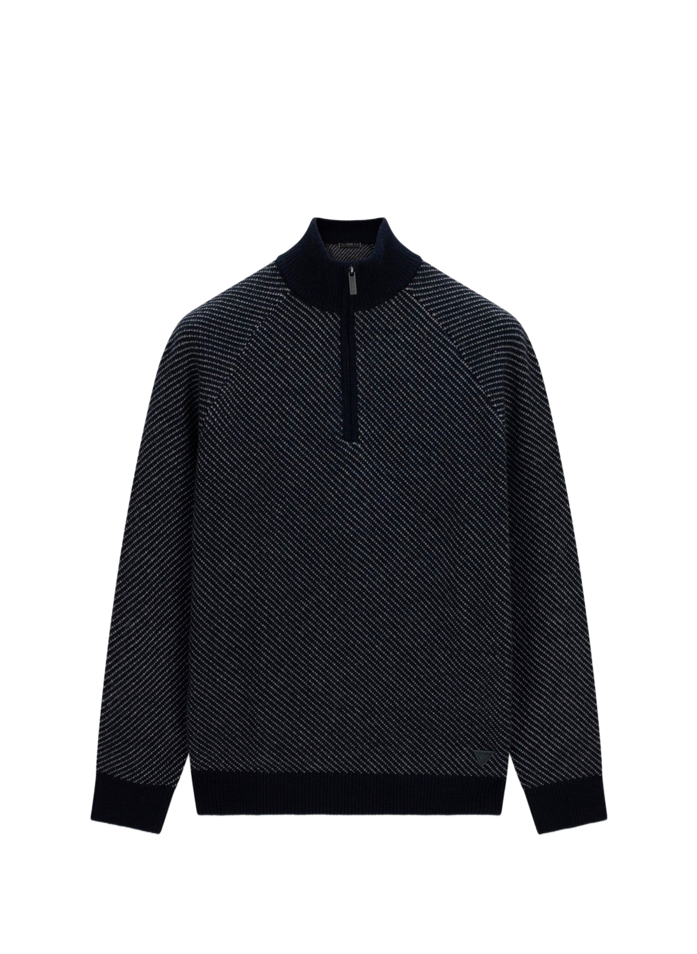 Gerade geschnittener Pullover mit hohem Reißverschlusskragen GUESS Blau