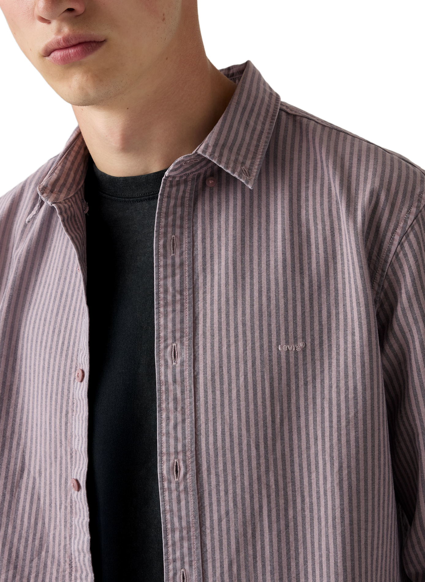 Straight shirt with American collar in cotton LEVI'S Pink