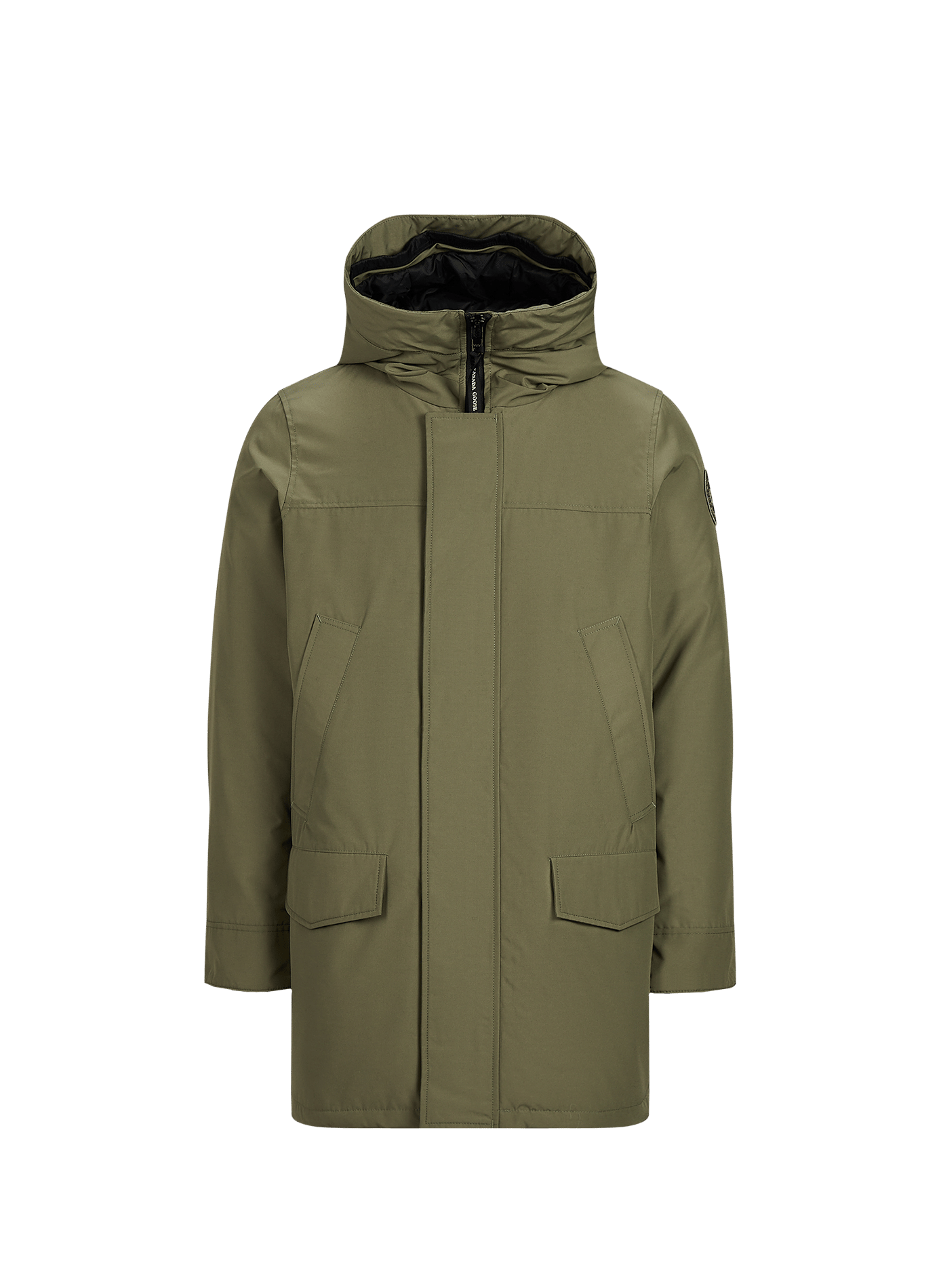 Gerade Parka mit einfarbiger Kapuze CANADA GOOSE Khaki