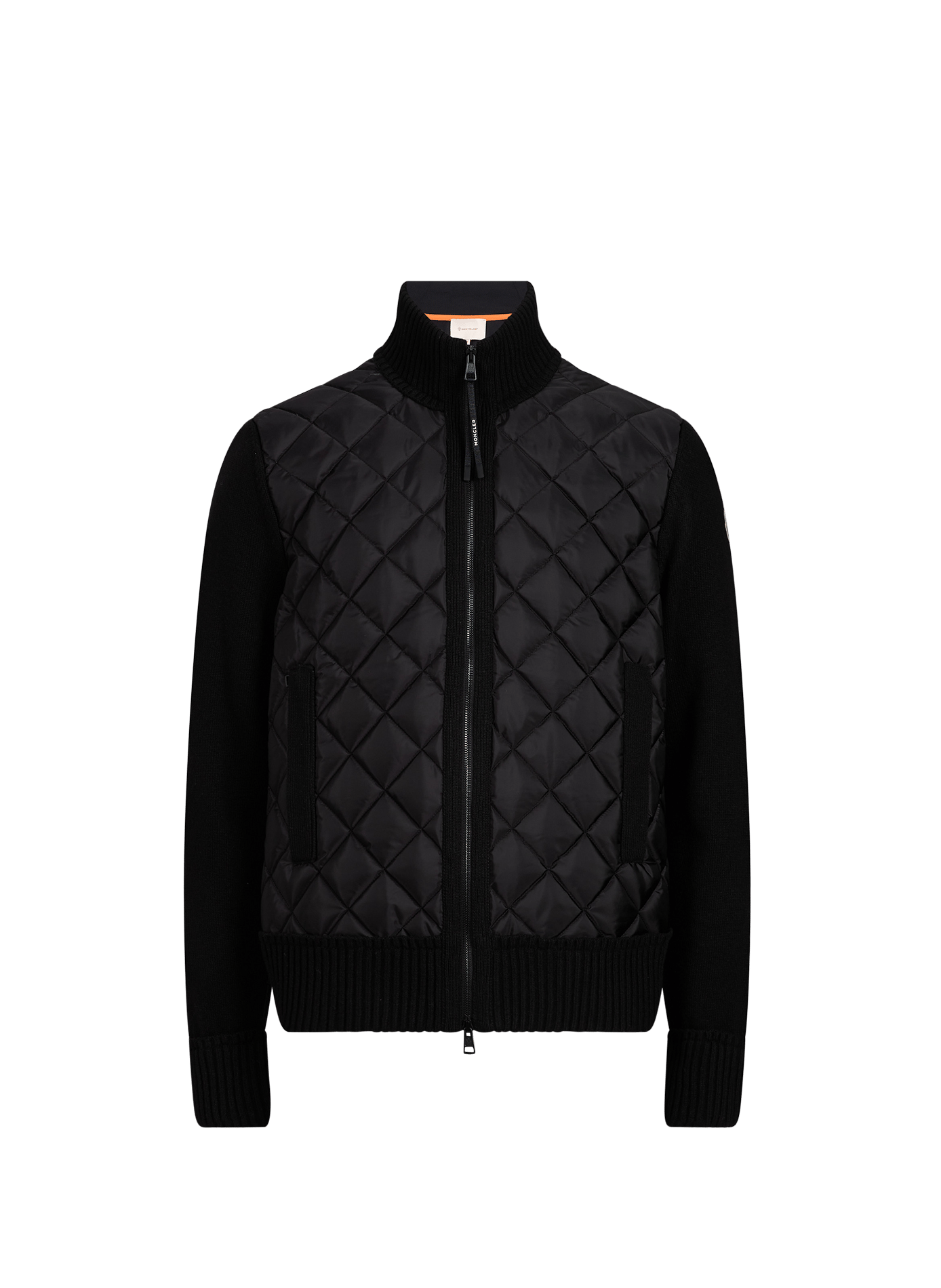 Gerader CARDIGAN aus Woll- und Kaschmir-Mischgewebe in Materialmix MONCLER Schwarz