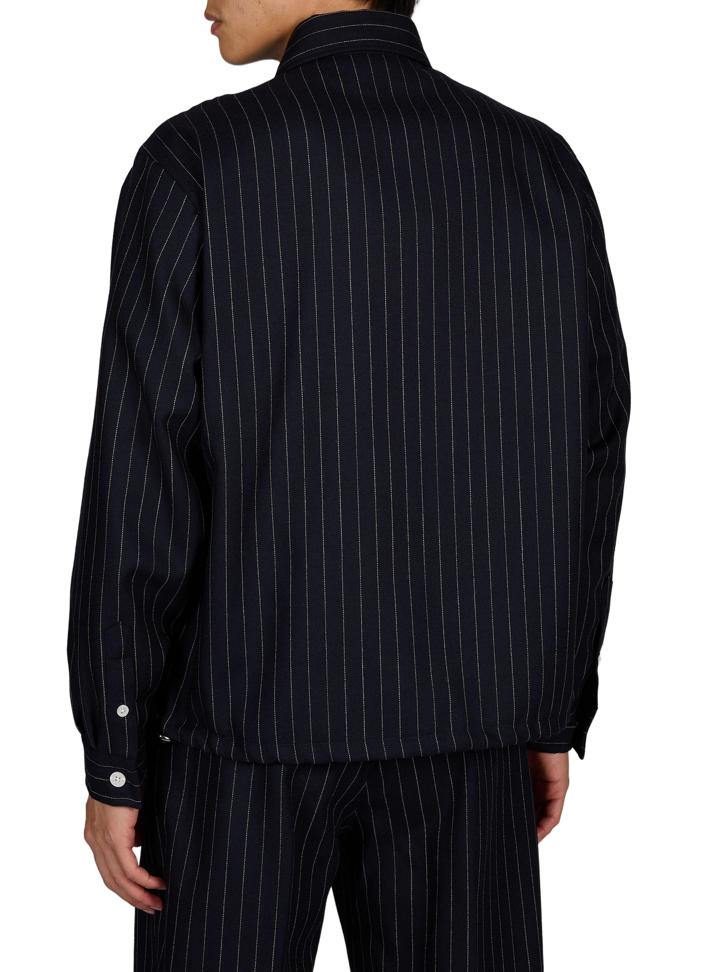 Oversized striped wool shirt DROLE DE MONSIEUR Blue