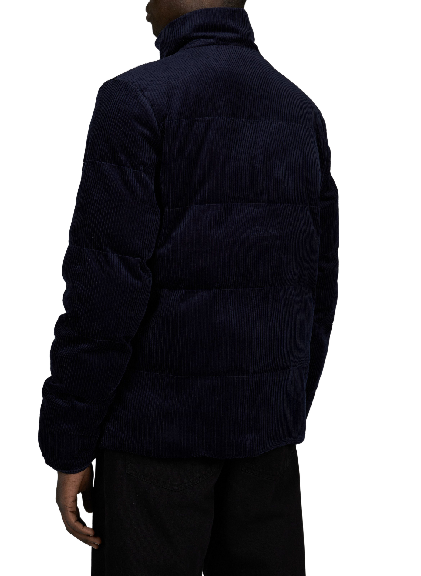 Doudoune oversize côtelée en coton mélangé KNOWLEDGE COTTON Bleu