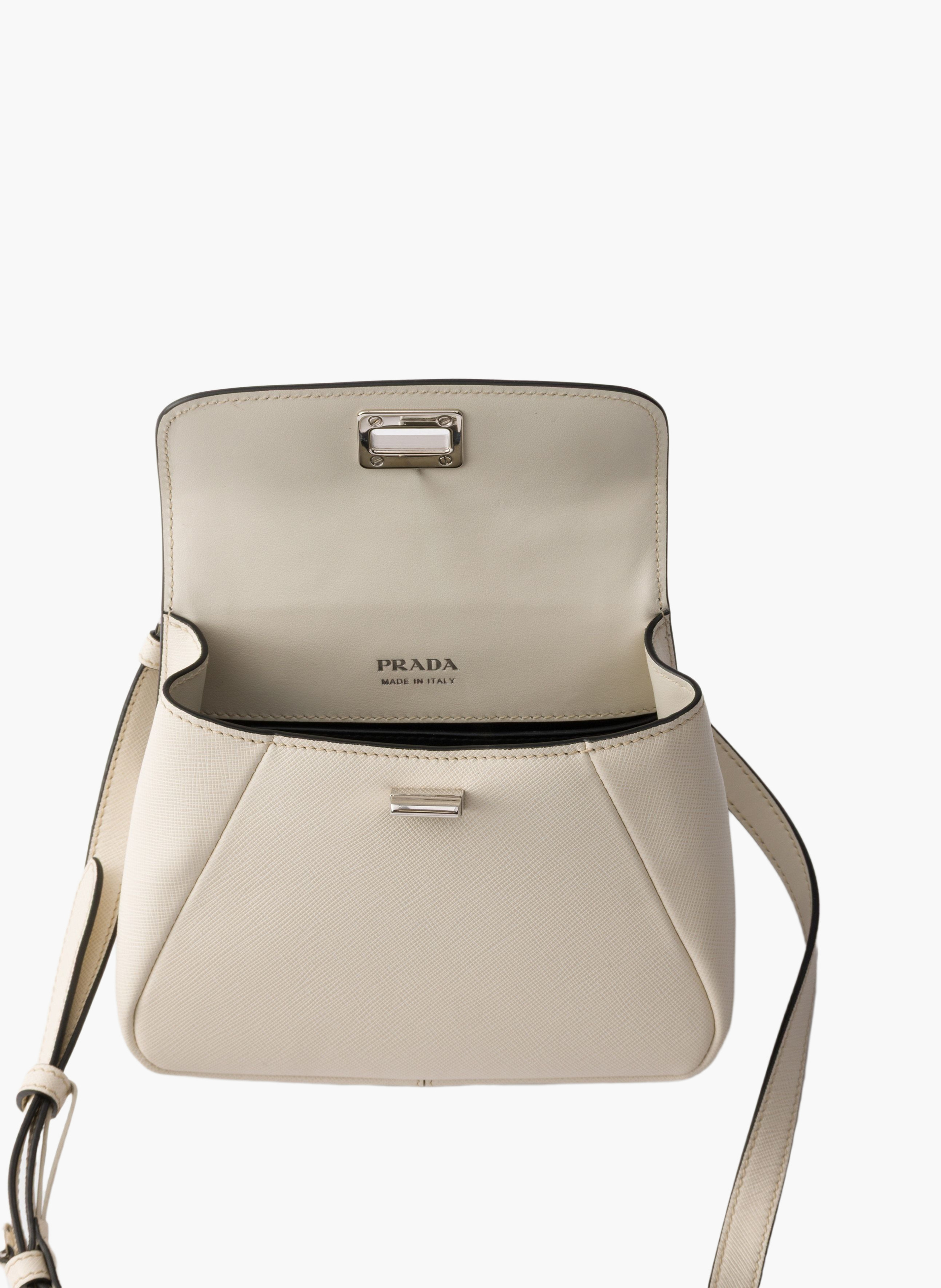 Mini sac prada avoir en cuir saffiano PRADA Beige