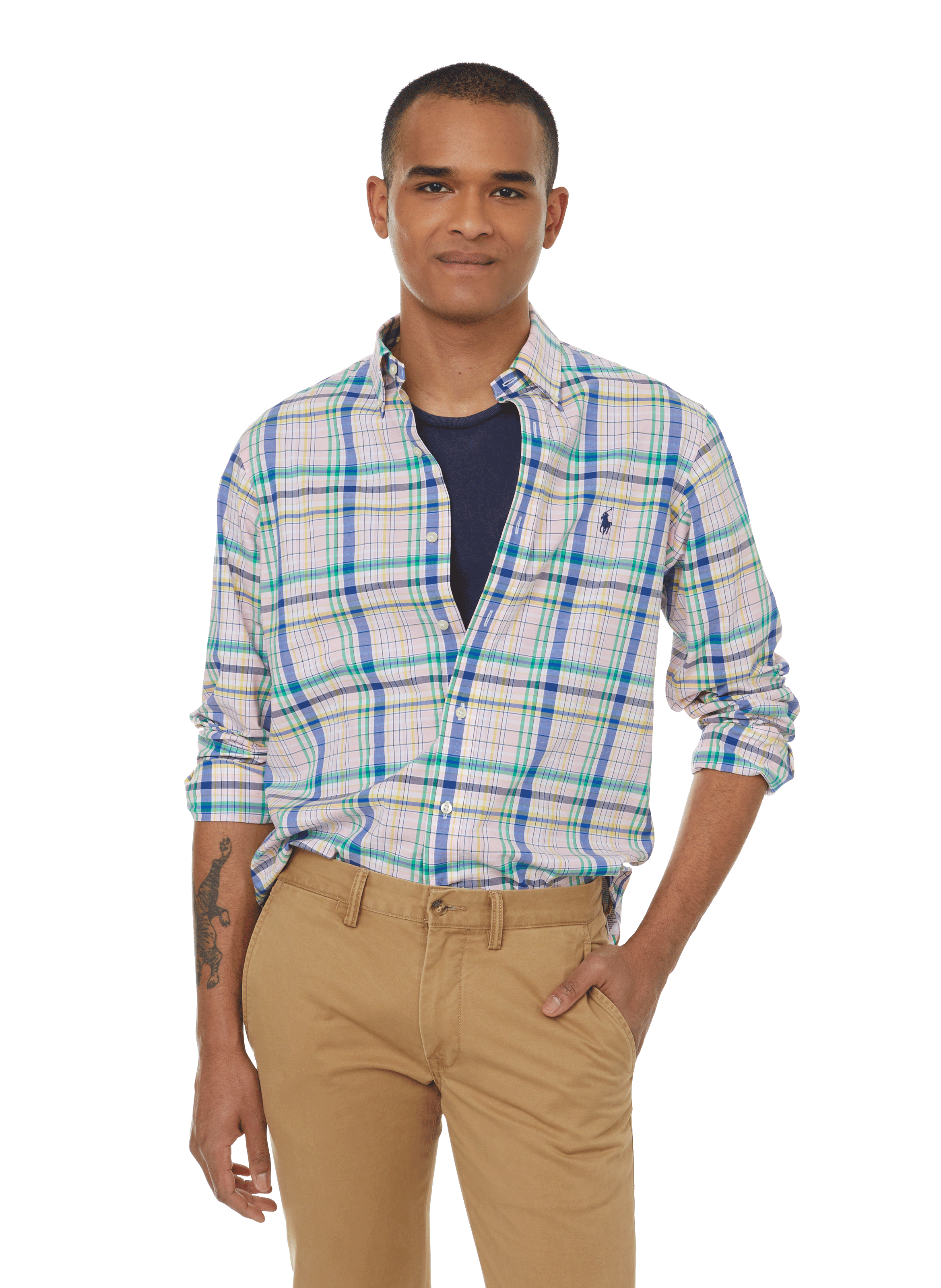 POLO RALPH LAUREN Chemise à carreaux en coton stretch Multicolore