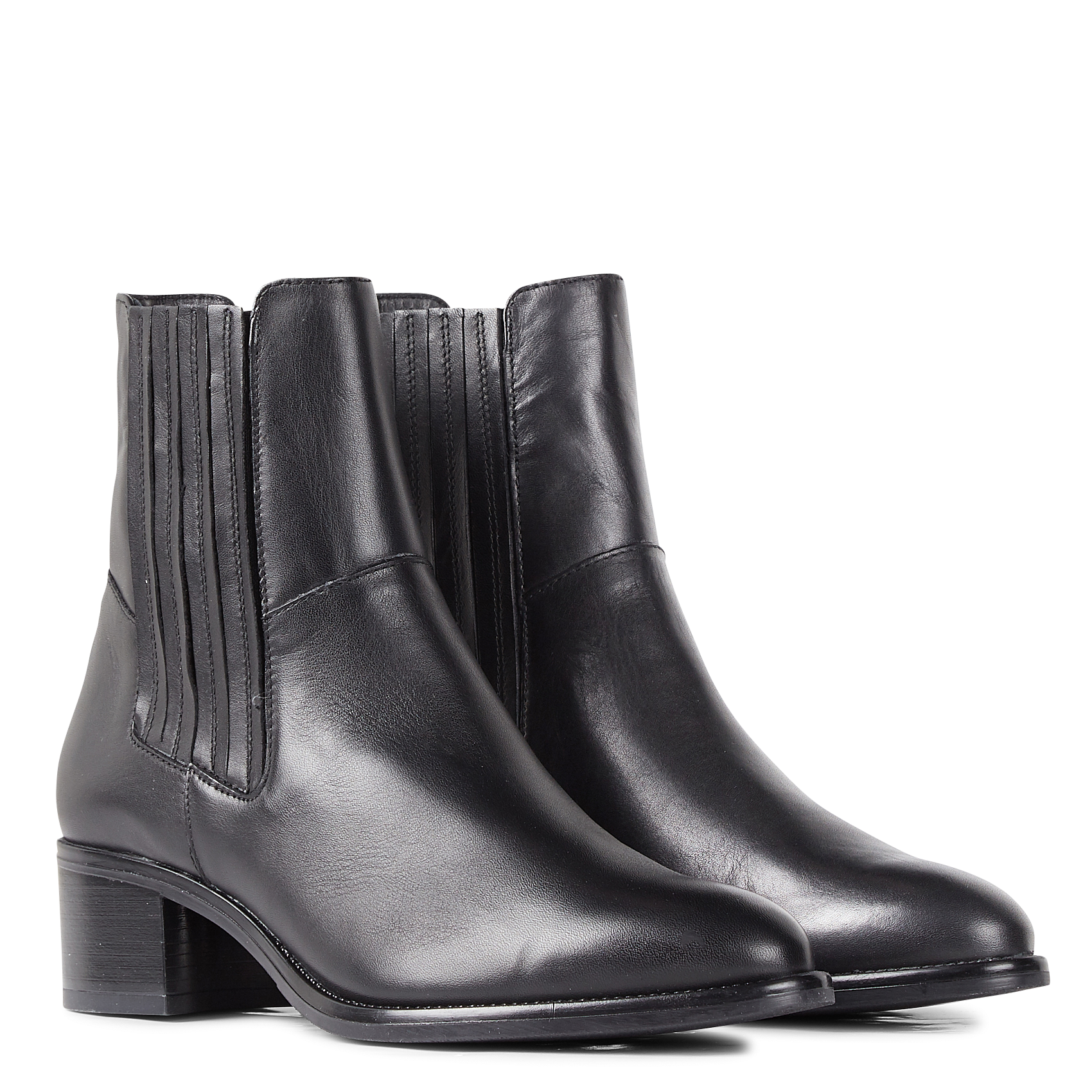 Bottines chelsea en cuir chili Noir