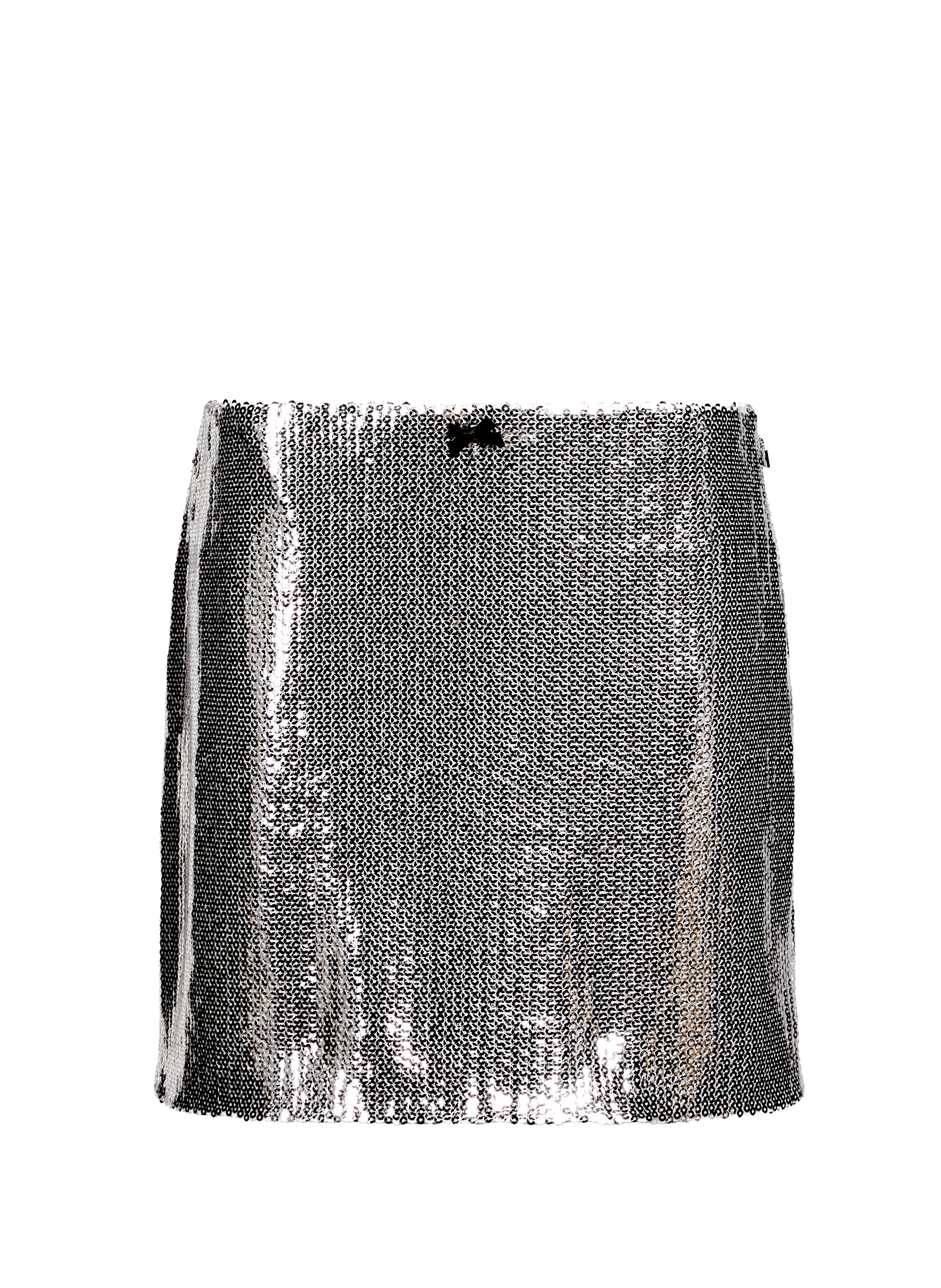 Jupe courte à sequins  ROTATE Argent