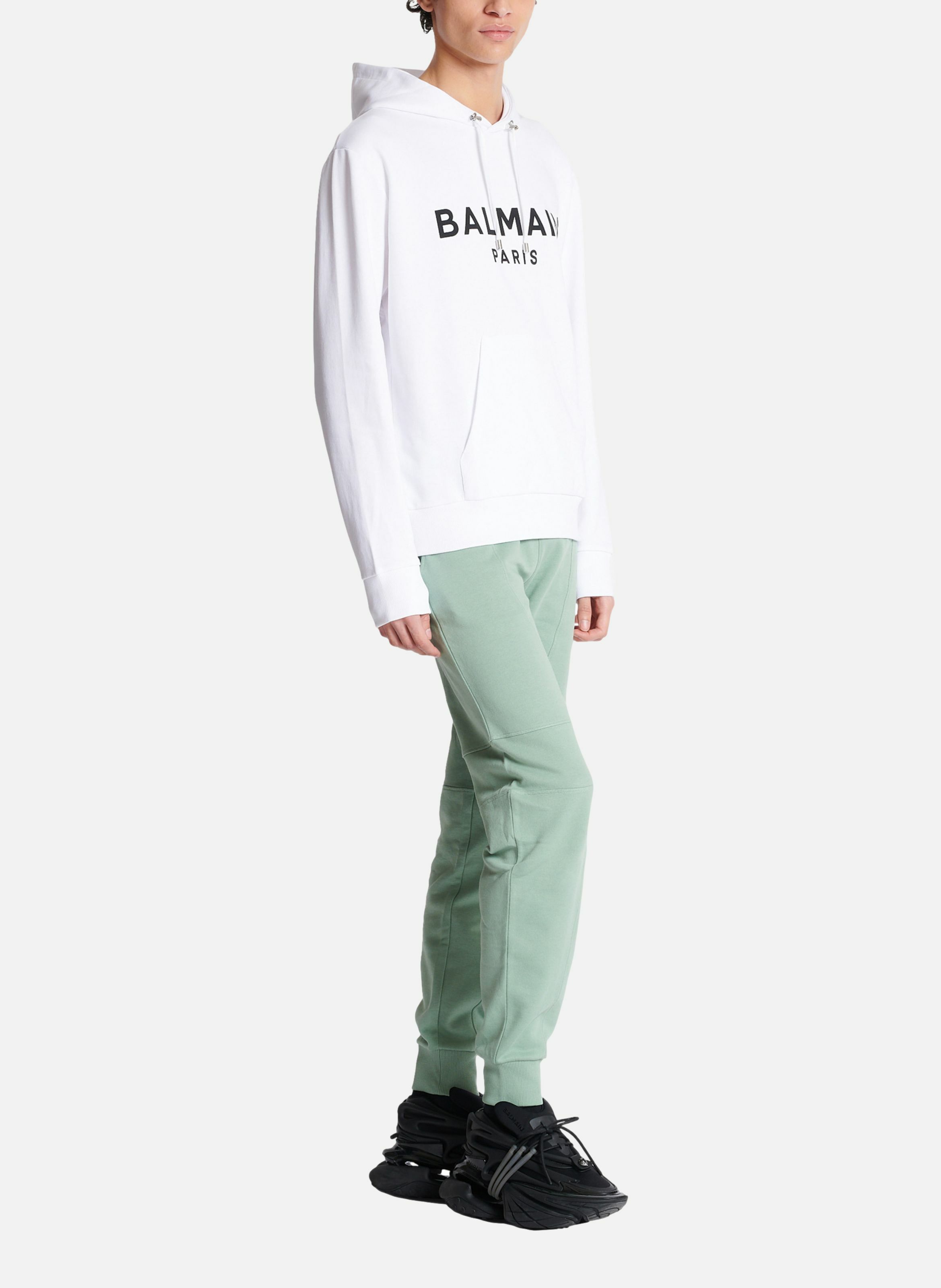 Hoodie imprimé balmain paris BALMAIN Blanc