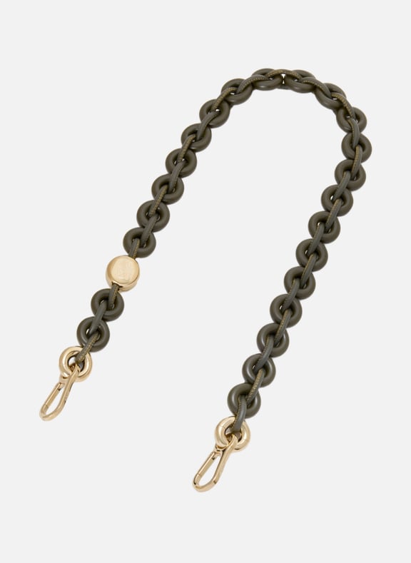 Leather Donut Shoulder Strap Khaki by LOEWE LOEWE Leather Donut Shoulder Strap Khaki