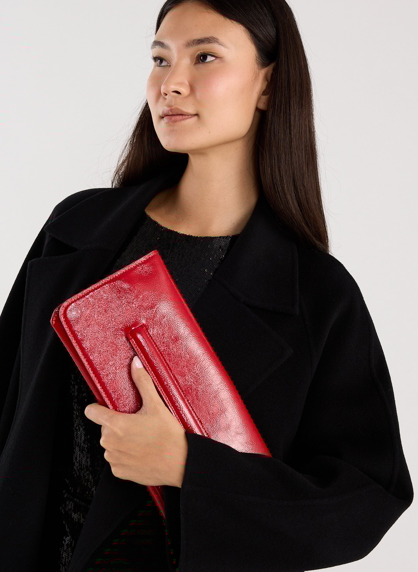 Sac à main Gloria en cuir vernis SAISON 1865 Rouge