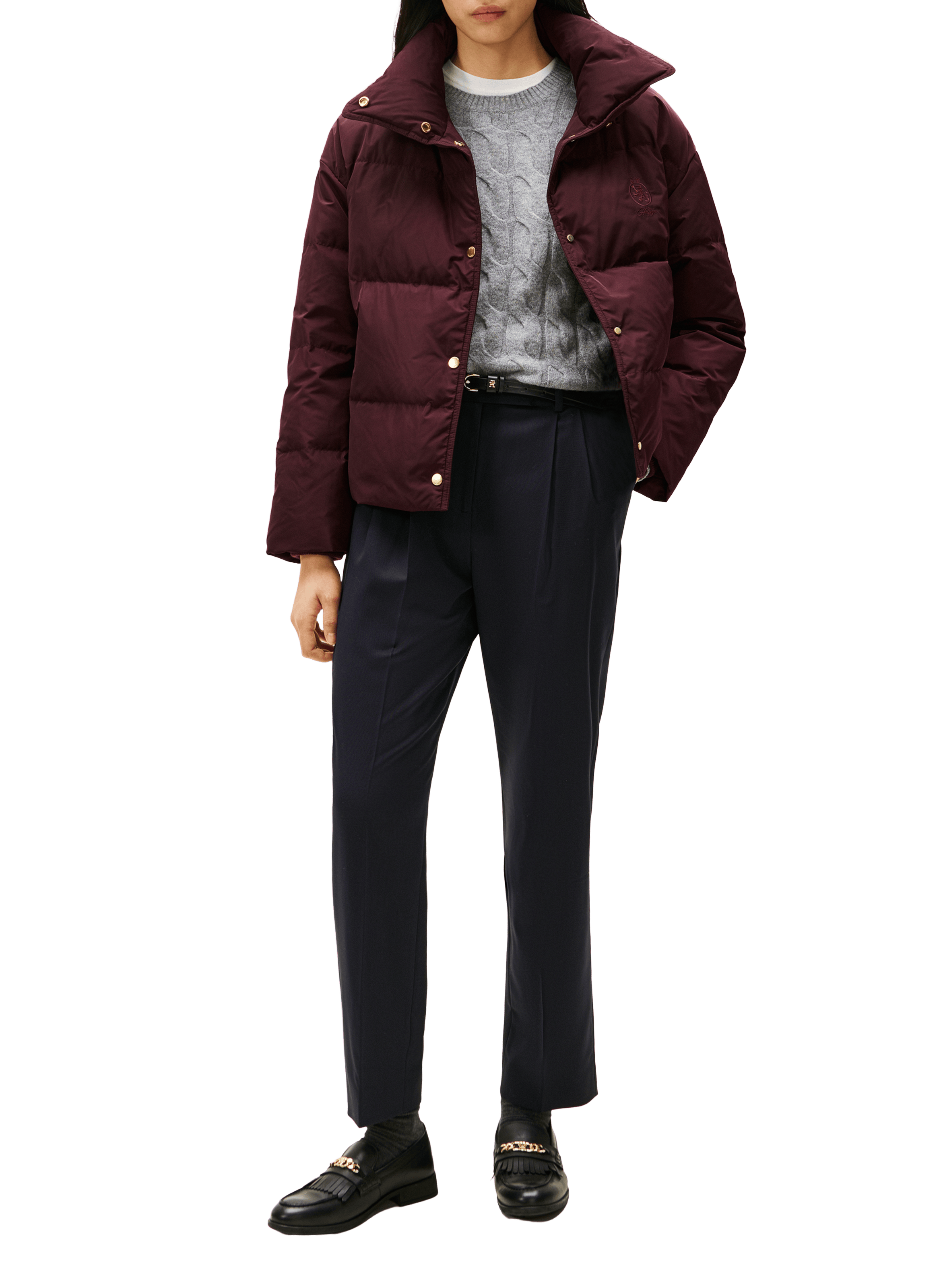 TOMMY HILFIGER Veste col montant matelassée Red