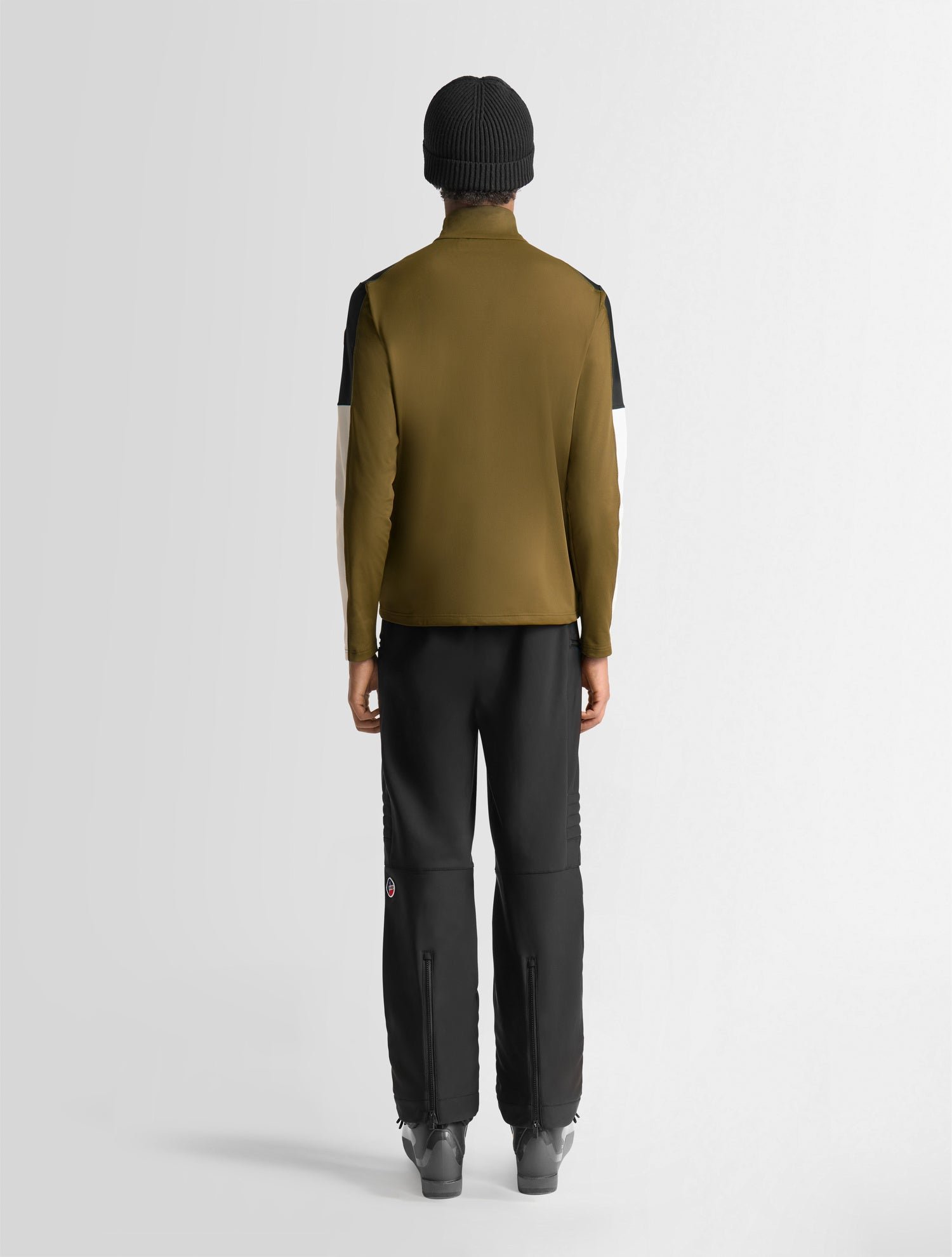 Sous pull de ski pravio col montant  coupe regular Marron