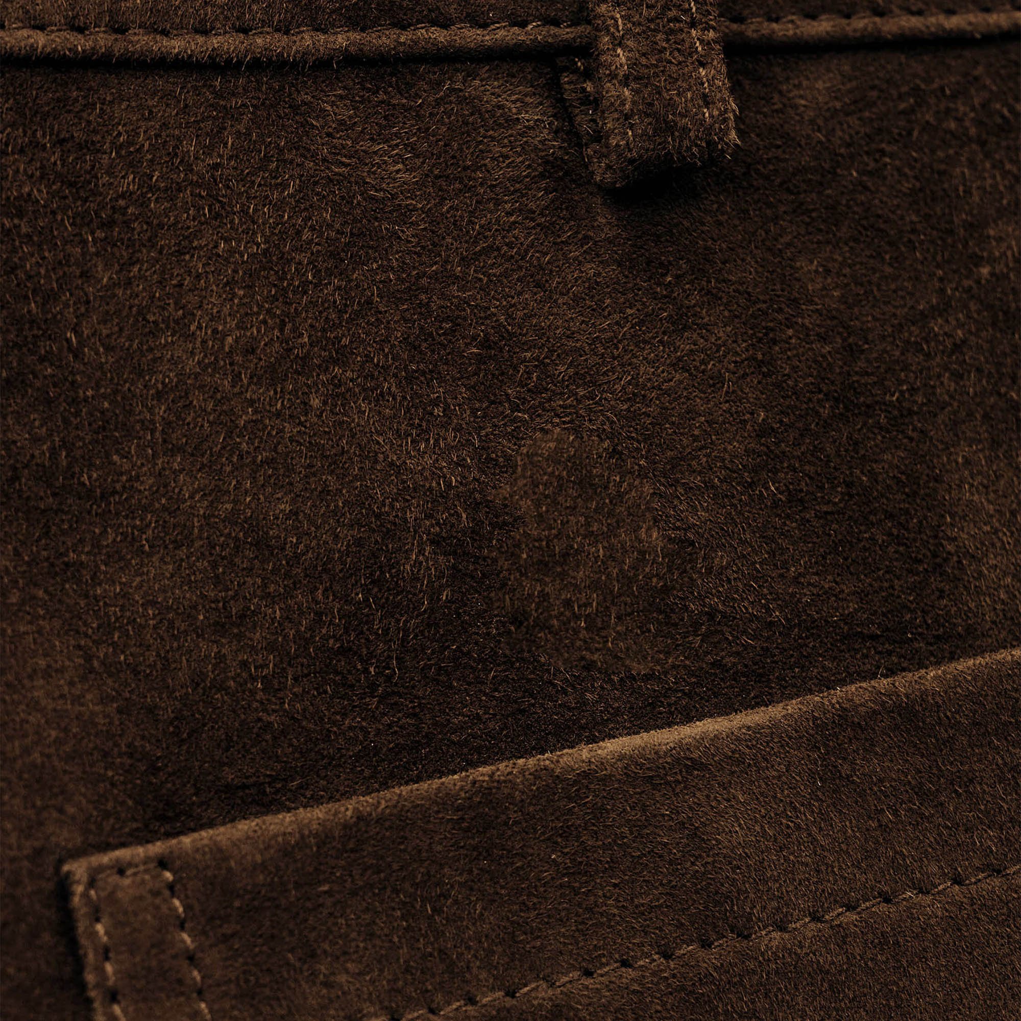 Pantalon large en daim mossi BA&SH Marron