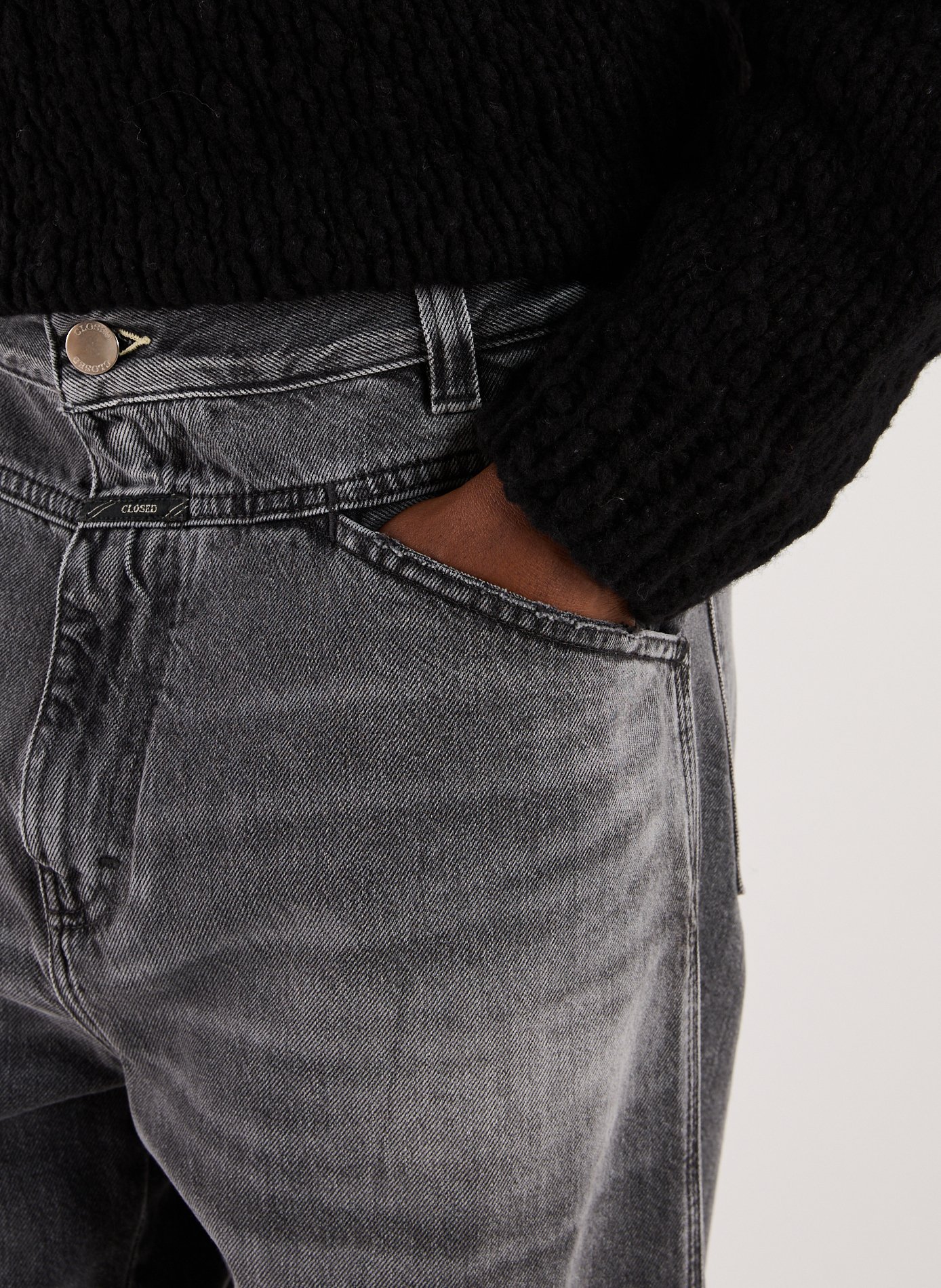 Jean droit en coton CLOSED Gris