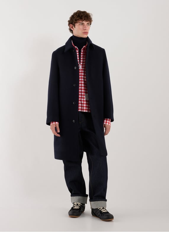 Manteau col classique en laine mélangée | Bleu by CLOSED Manteau col classique en laine mélangée Bleu