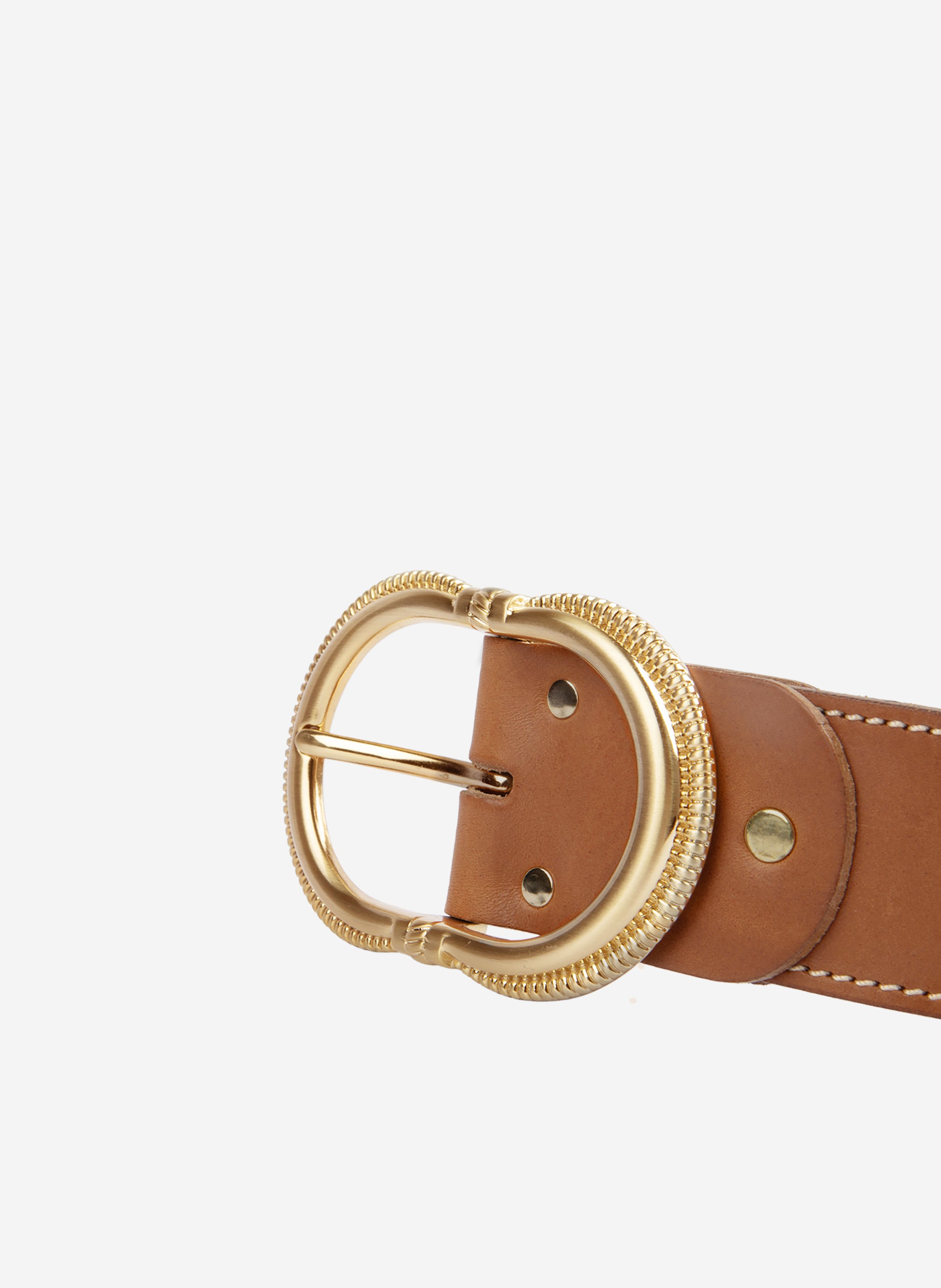 Ceinture honfleur cuir JULES & JENN Marron