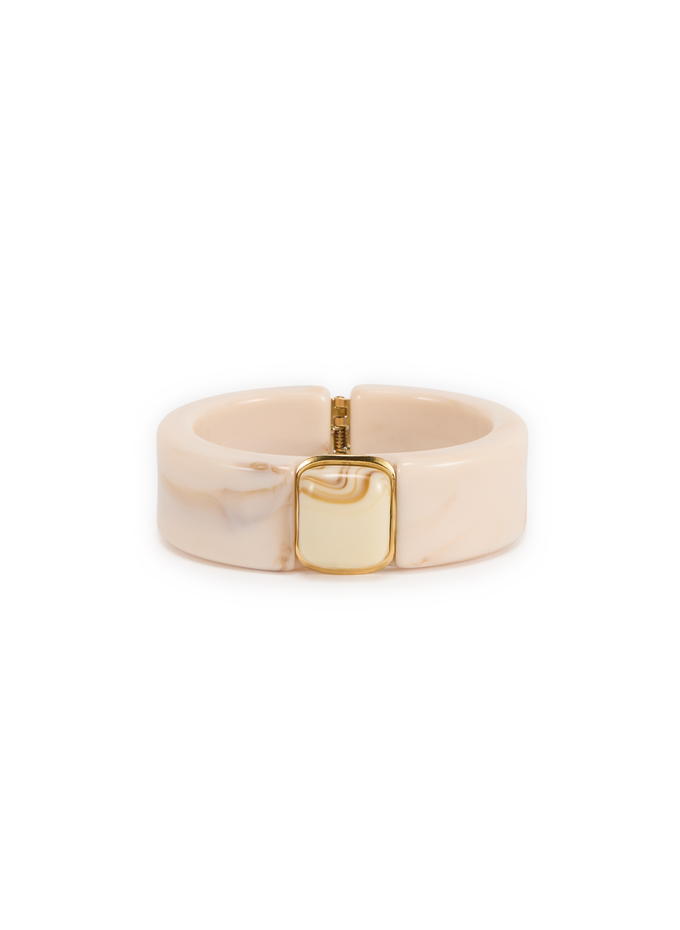 AU PRINTEMPS PARIS Resin openable bangle Beige