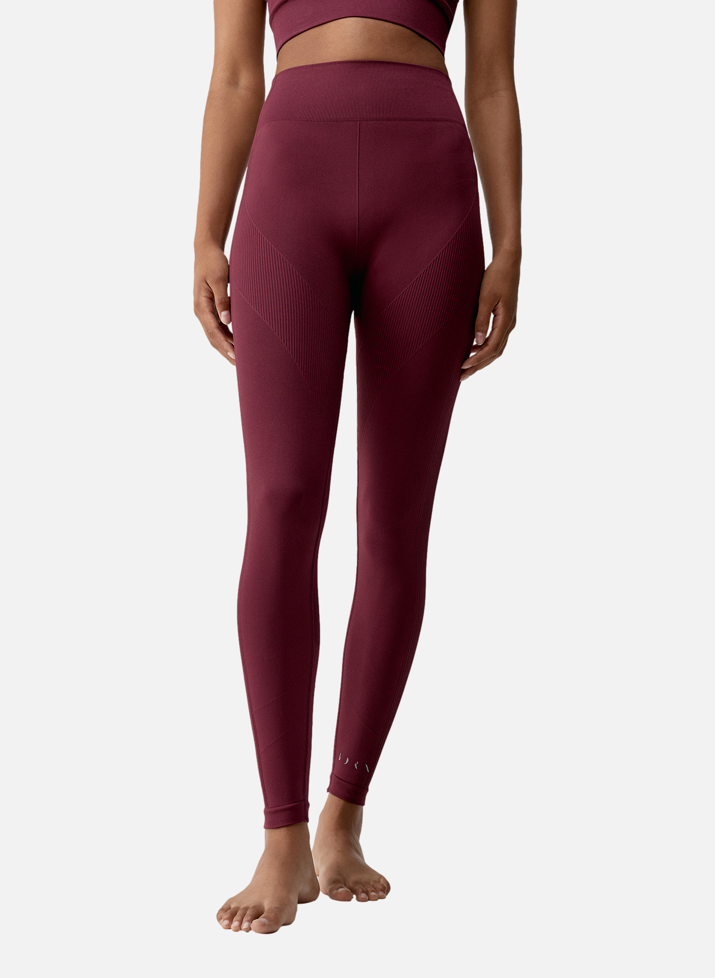 Legging de sport long seamless keren BORN LIVING YOGA Rouge