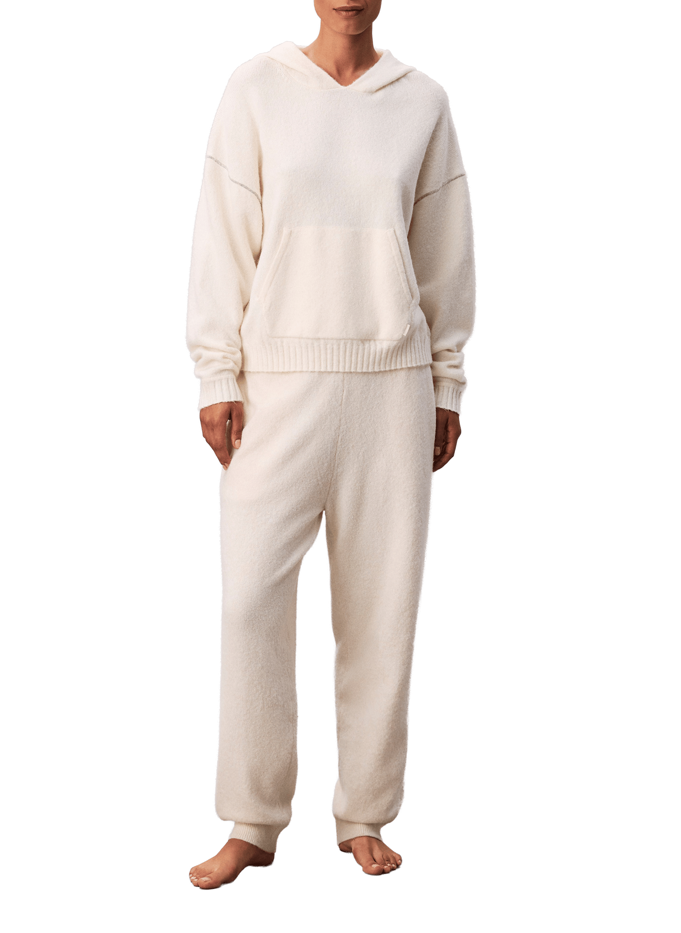 Straight Hooded Sweater CALVIN KLEIN Beige