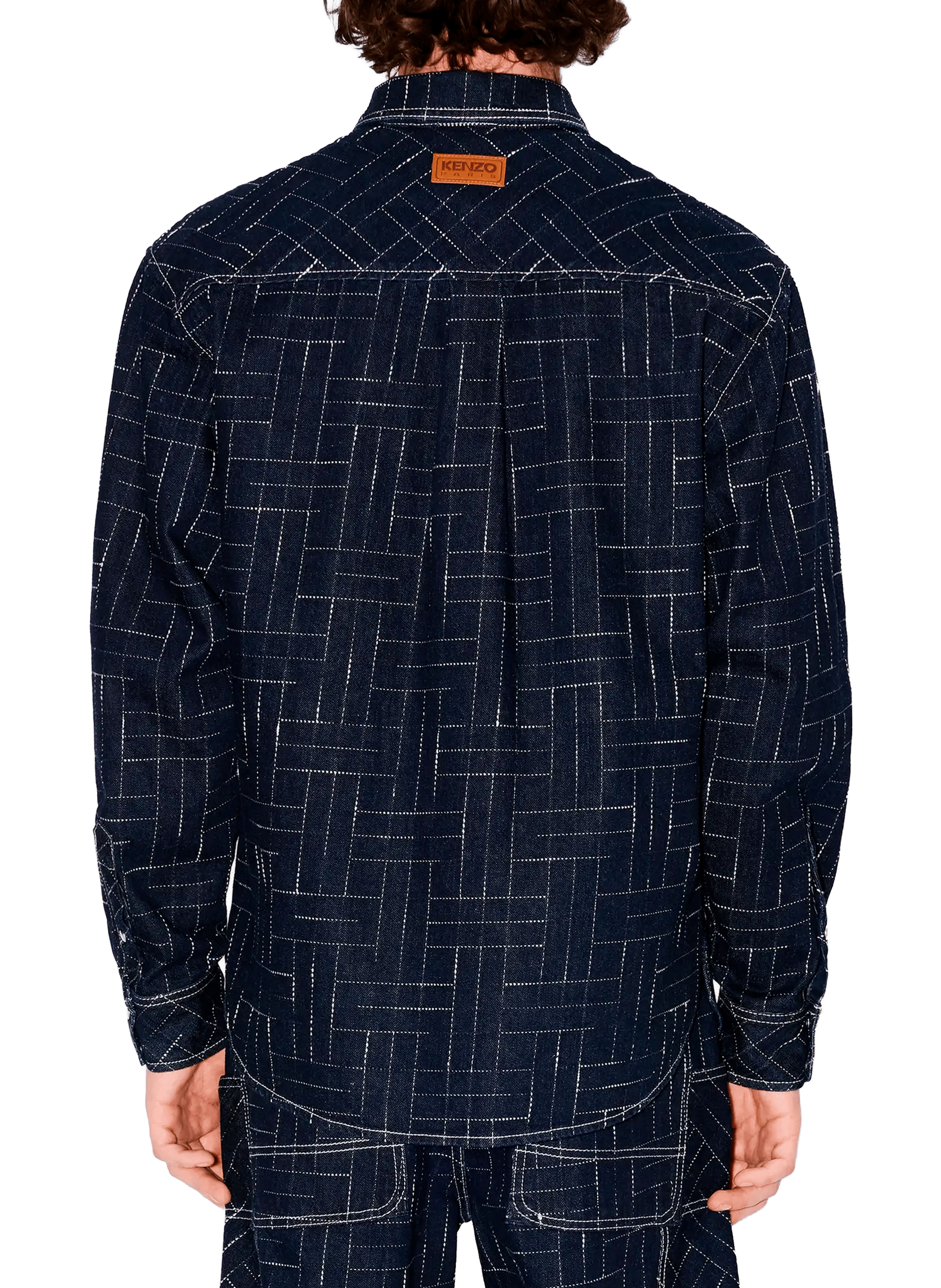 Bleached denim Shirt KENZO Blue