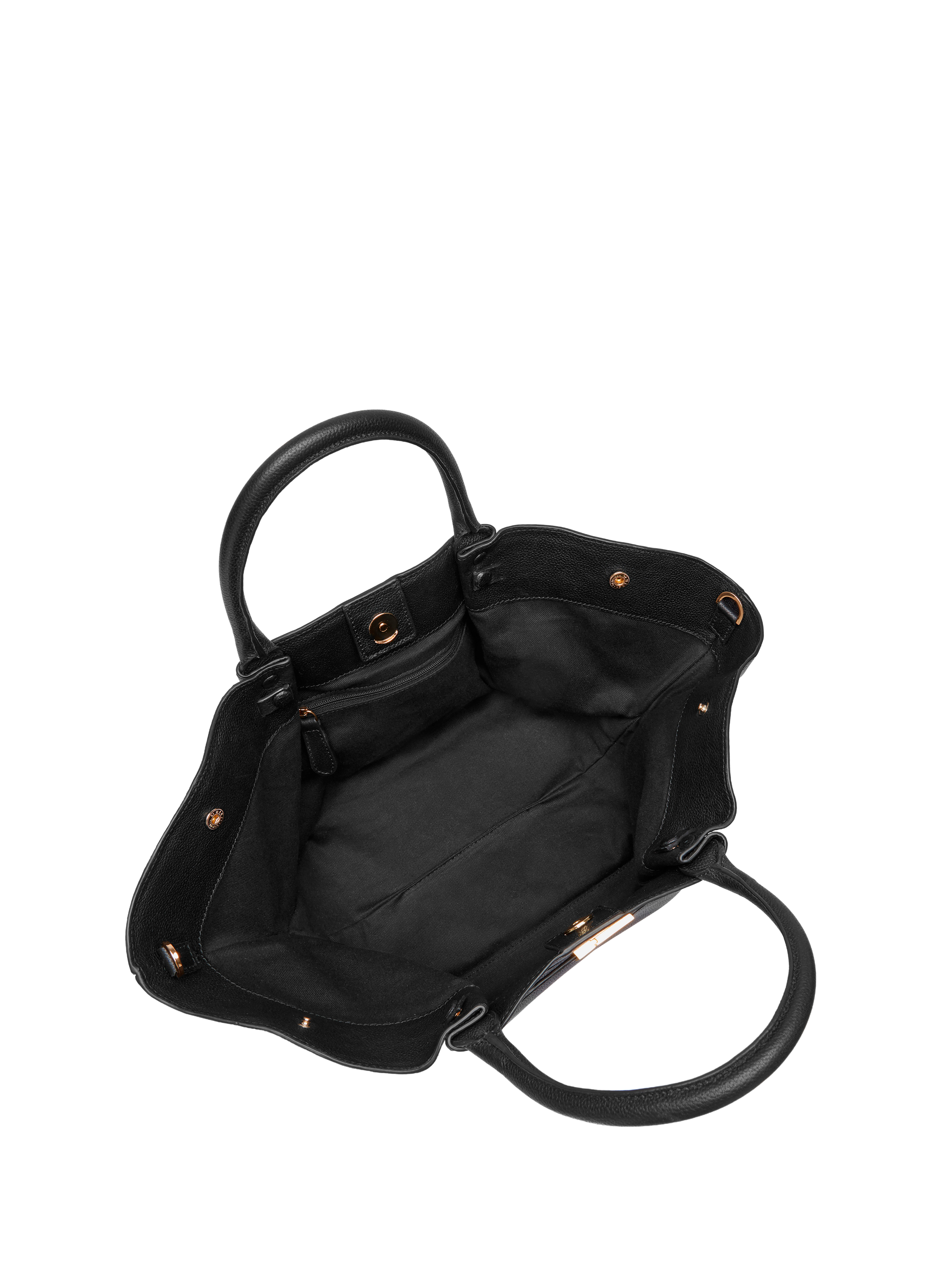 Sac à main Midi New York en cuir et coton DEMELLIER LONDON Noir