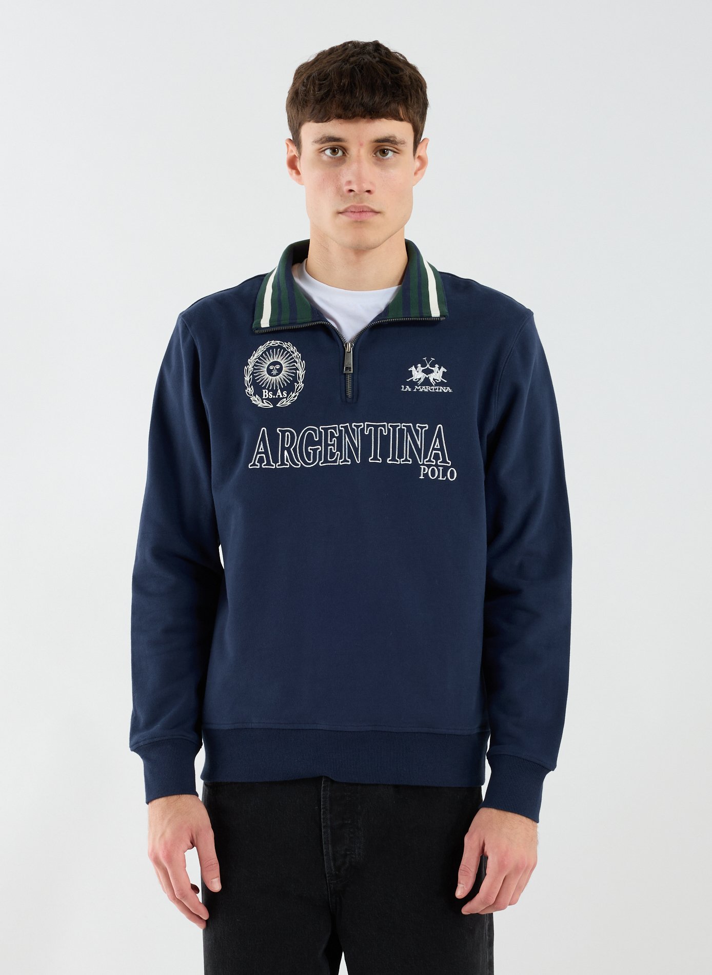 LA MARTINA Cotton sweatshirt Blue