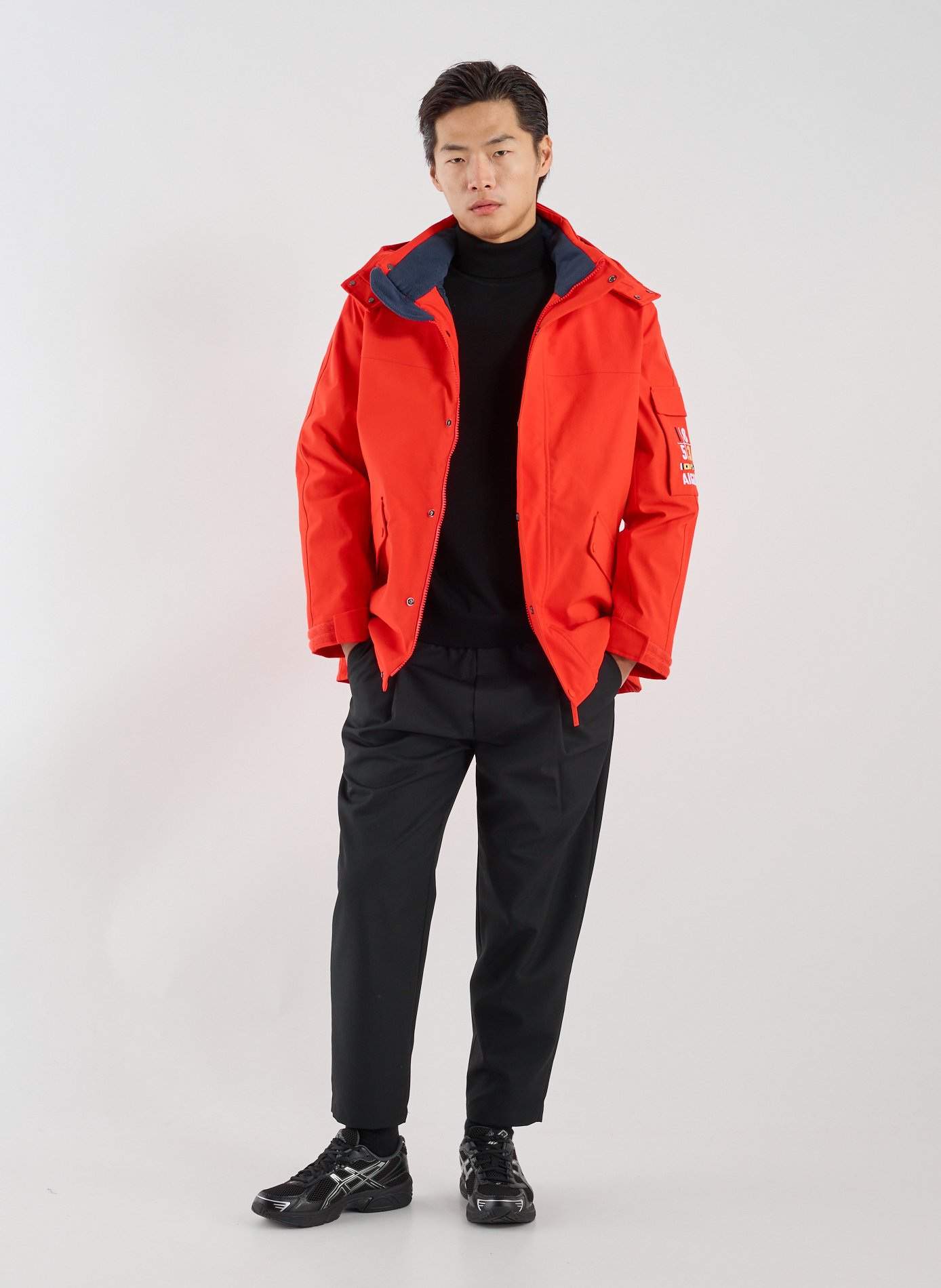 Mid-length Copeland waterproof parka with hood AIGLE Red