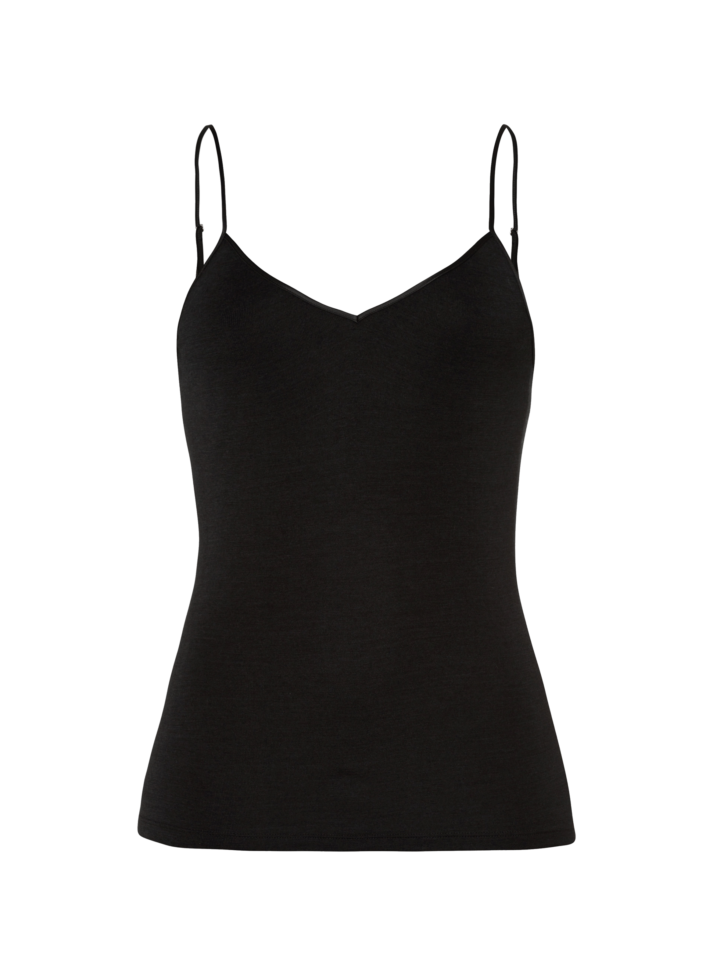 Wool and silk tank top HANRO Black